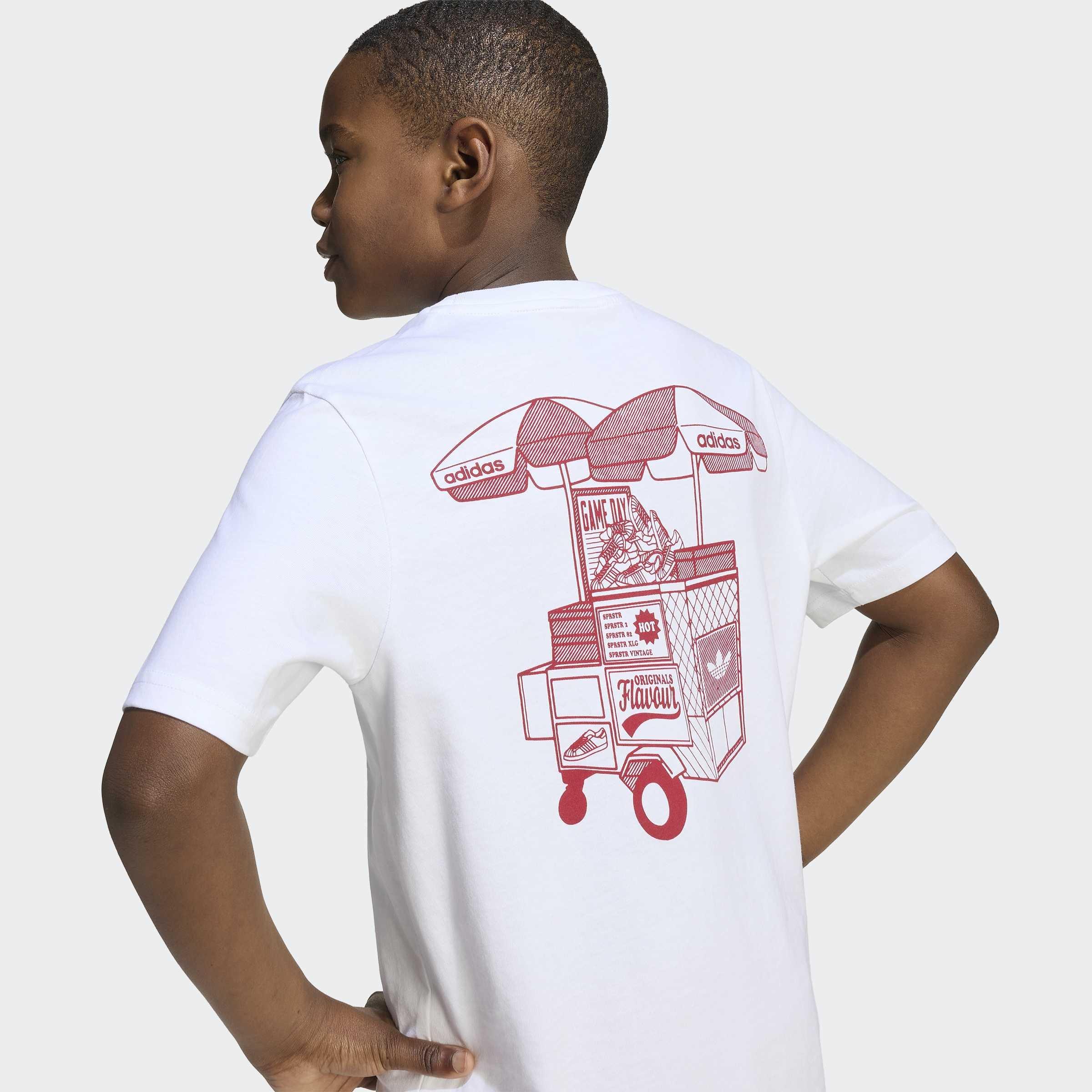 Kids Unisex Loose Foodstand T-Shirt, White, A701_ONE, large image number 3