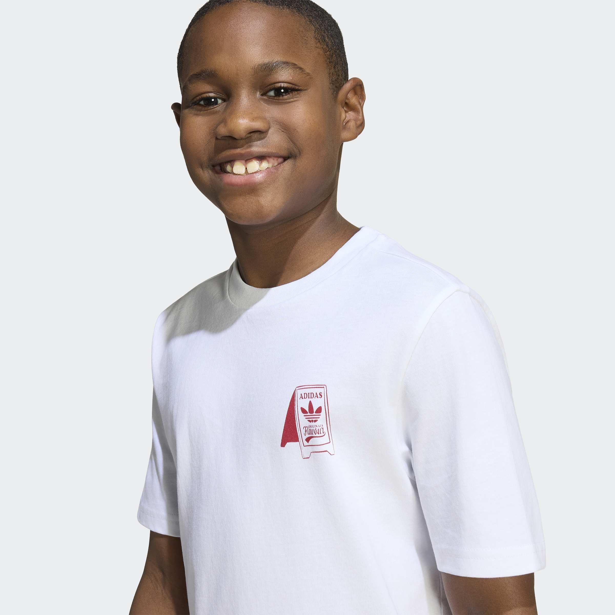 Kids Unisex Loose Foodstand T-Shirt, White, A701_ONE, large image number 4