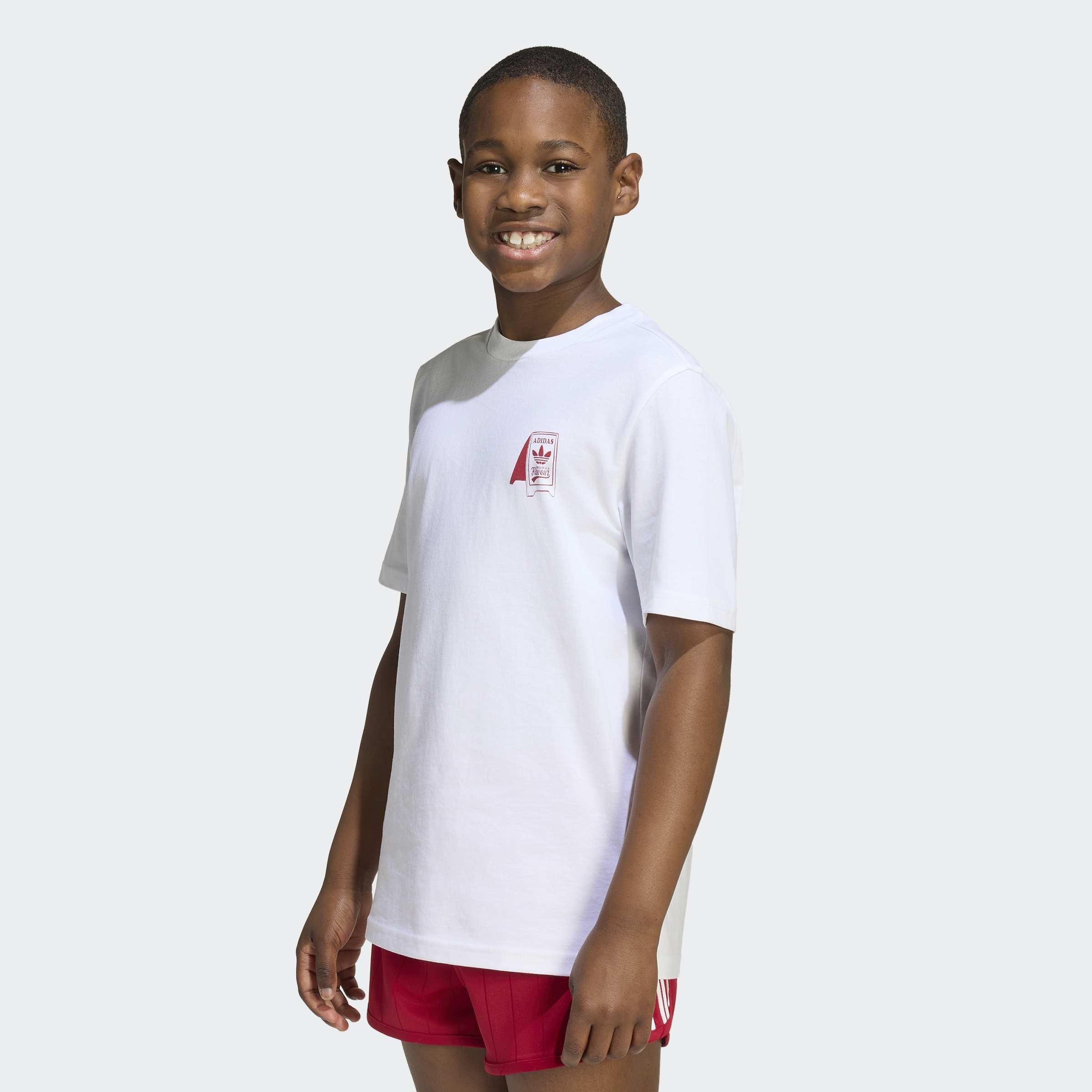 Kids Unisex Loose Foodstand T-Shirt, White, A701_ONE, large image number 6