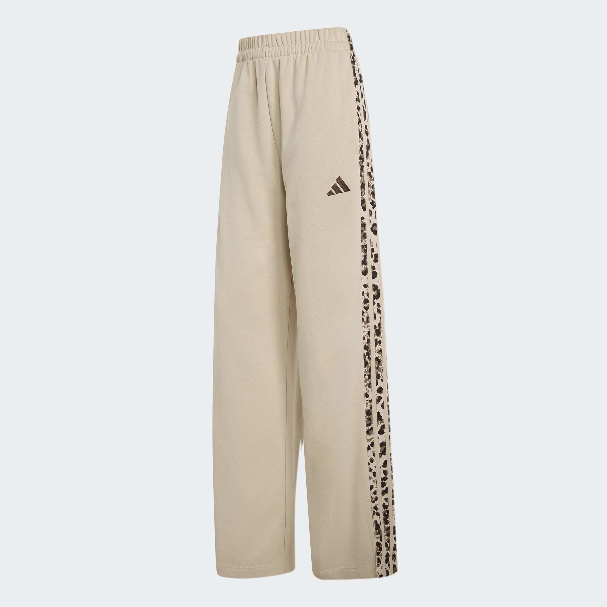 Seasonal Essentials Animal Print 3-Stripes Joggers, Beige, A701_ONE, large image number 0