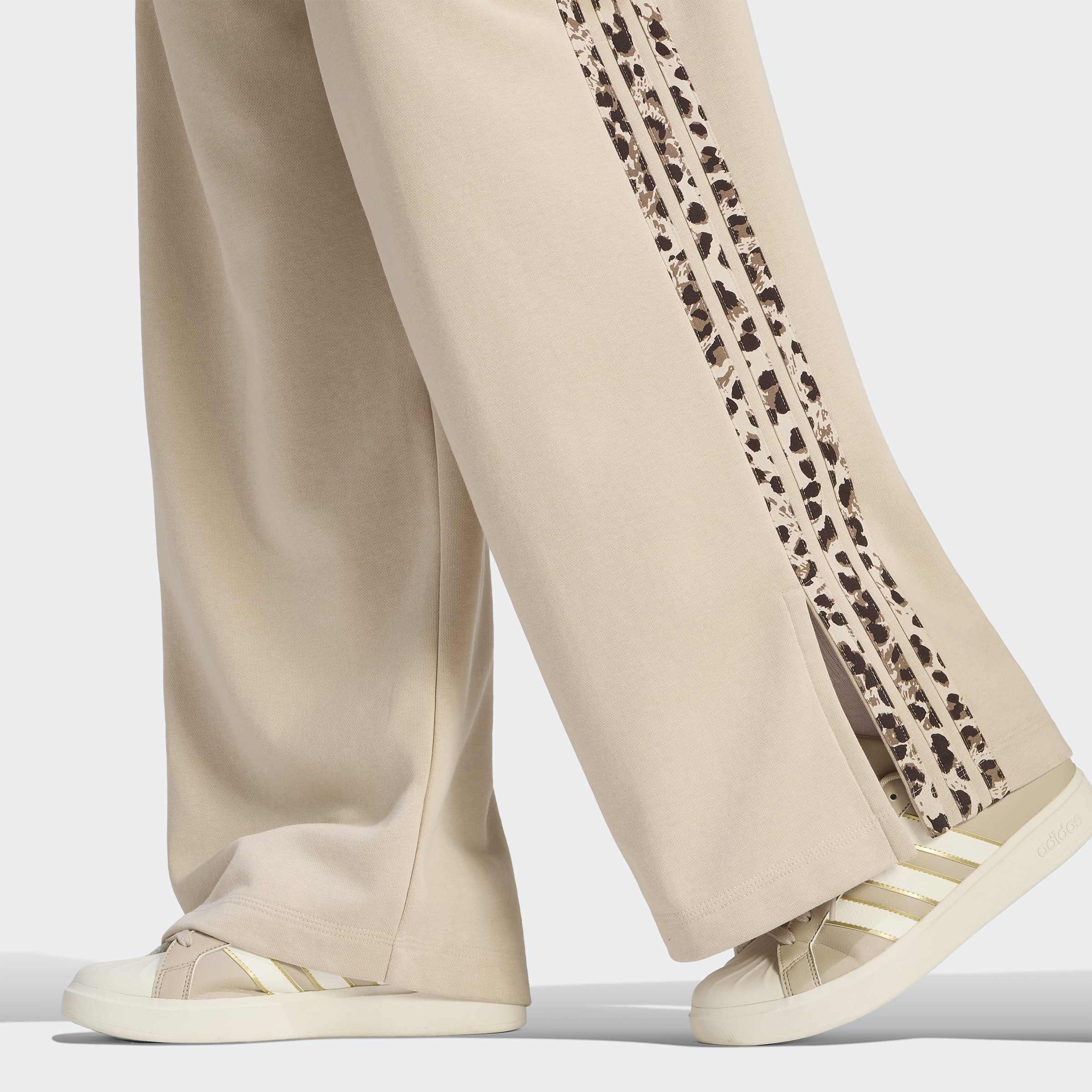 Seasonal Essentials Animal Print 3-Stripes Joggers, Beige, A701_ONE, large image number 3