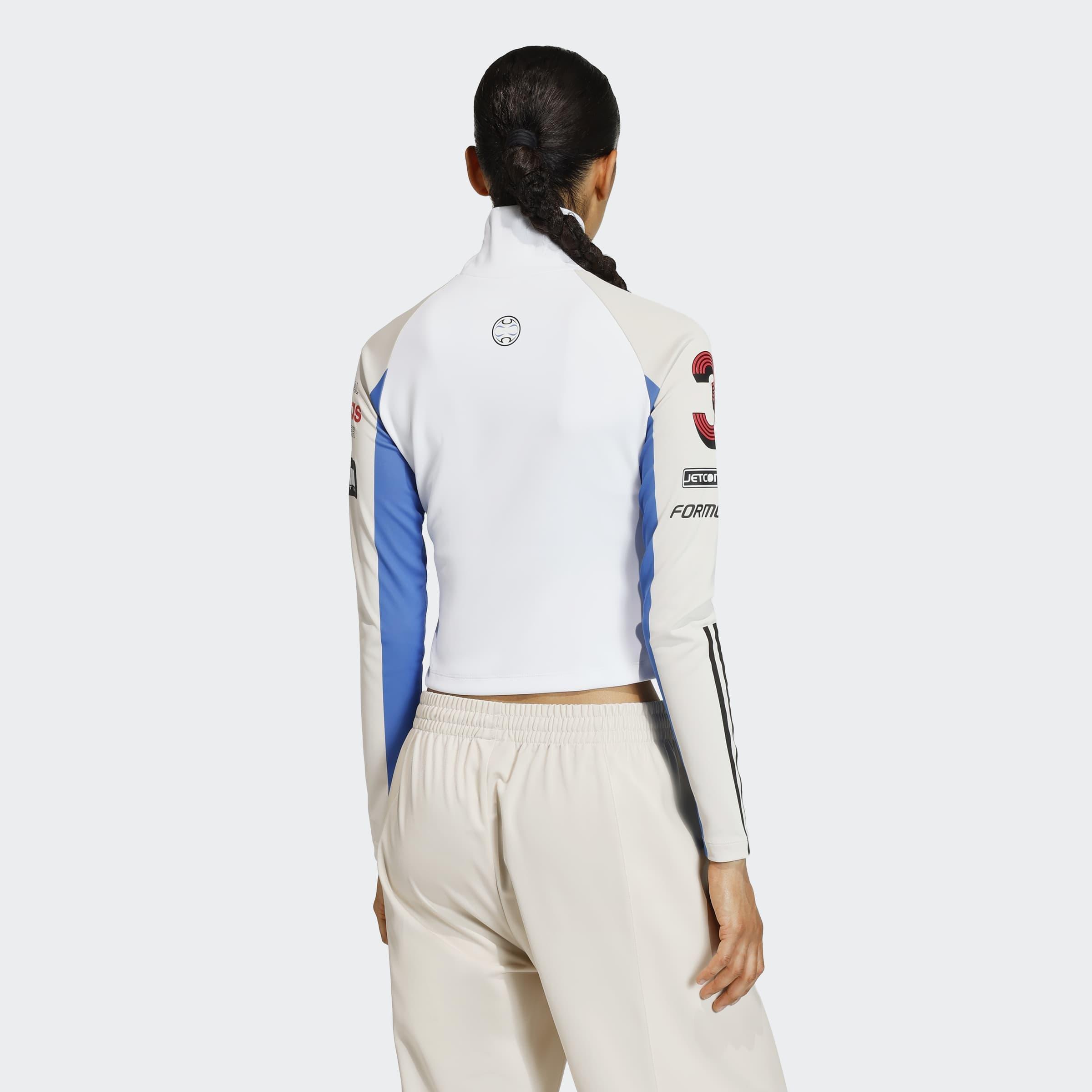 Teamgeist Slim Full Zip Long-Sleeve Top, White