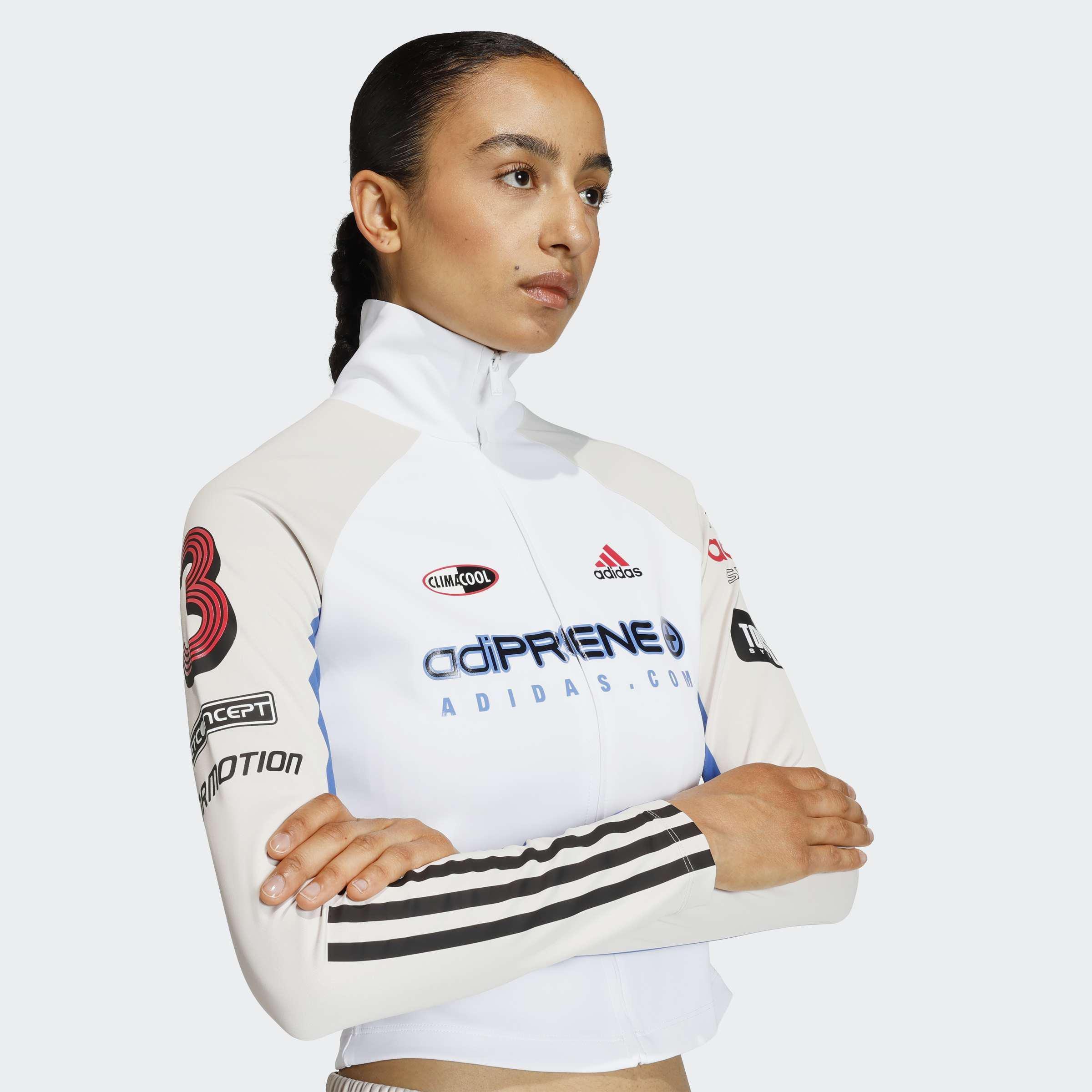 Teamgeist Slim Full Zip Long-Sleeve Top, White, A701_ONE, large image number 2