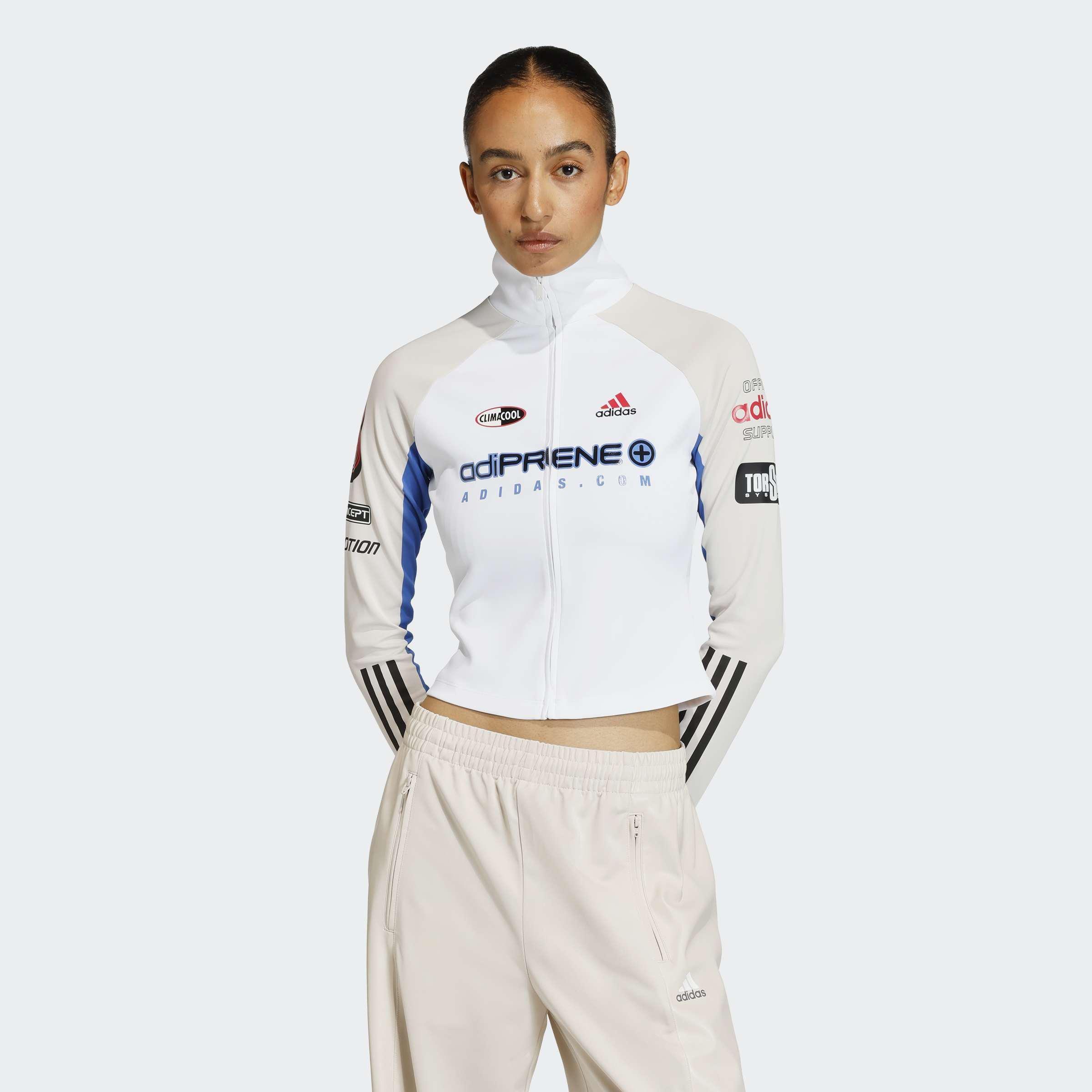 Teamgeist Slim Full Zip Long-Sleeve Top, White, A701_ONE, large image number 5