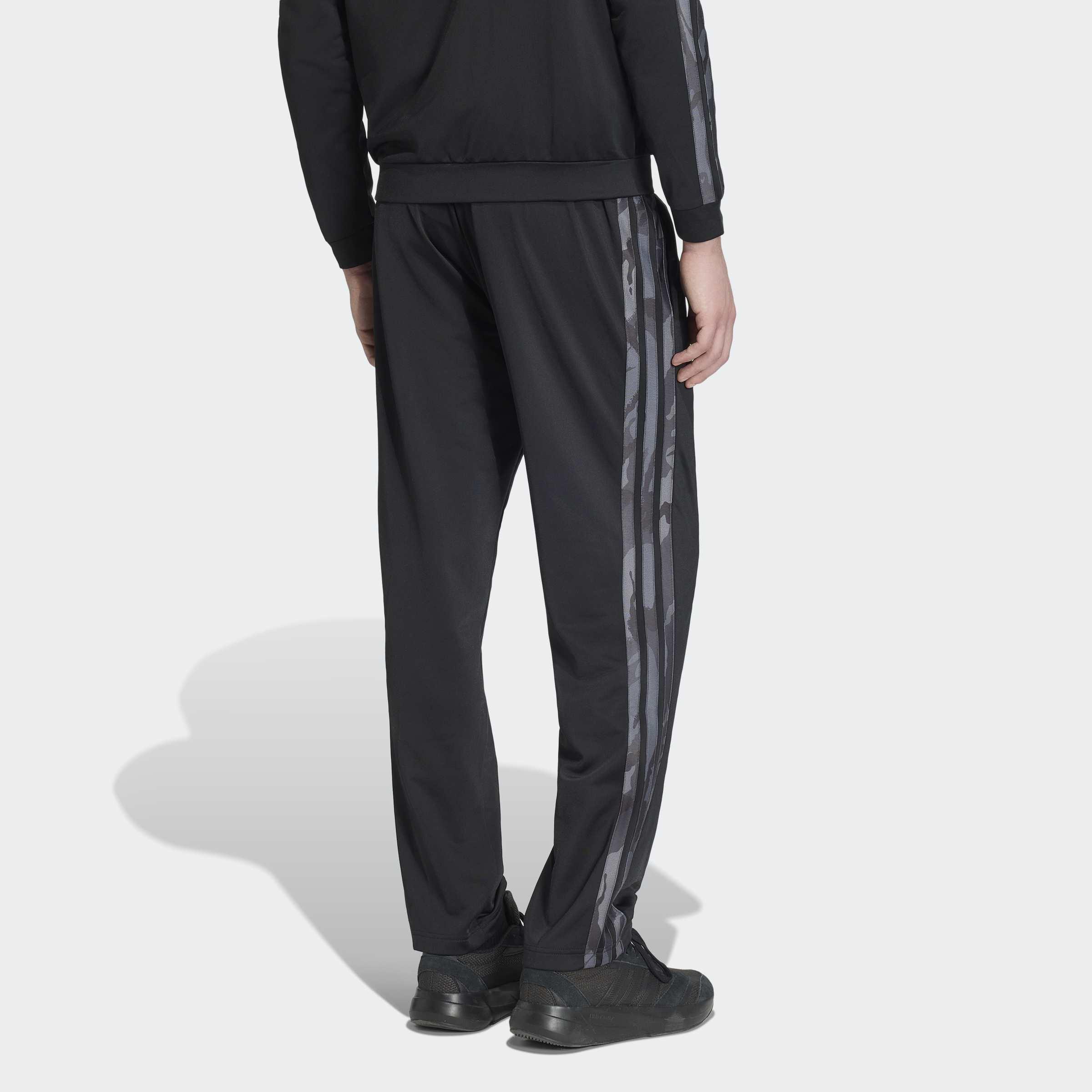 3-Stripes Regular Fit Camouflage Tracksuit Bottoms, Black, A701_ONE, large image number 1