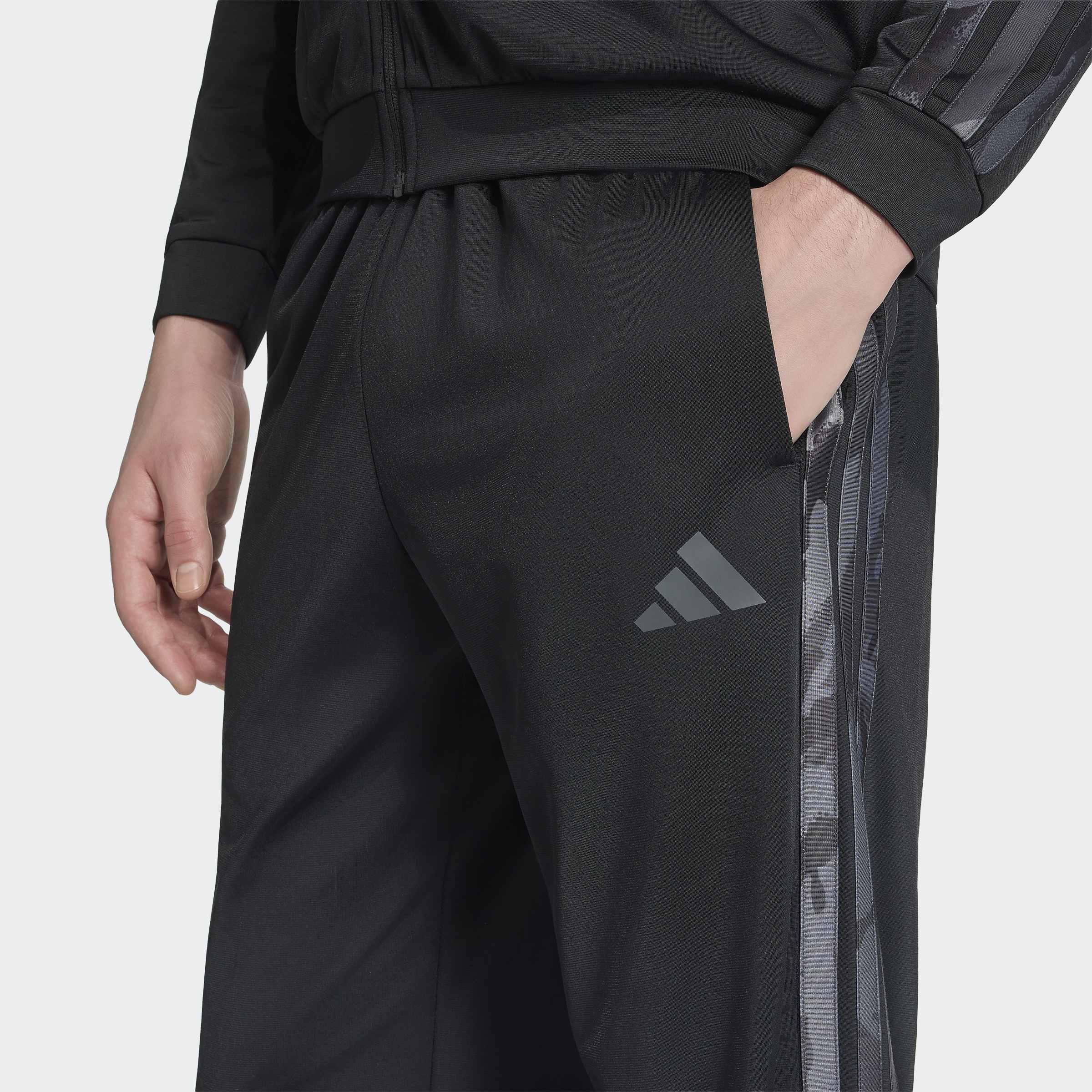 3-Stripes Regular Fit Camouflage Tracksuit Bottoms, Black, A701_ONE, large image number 2