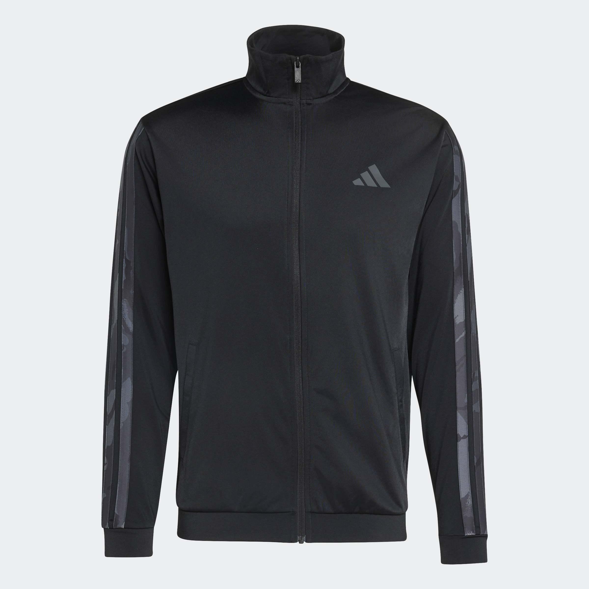 3-Stripes Regular Fit Camouflage Tracktop, Black
