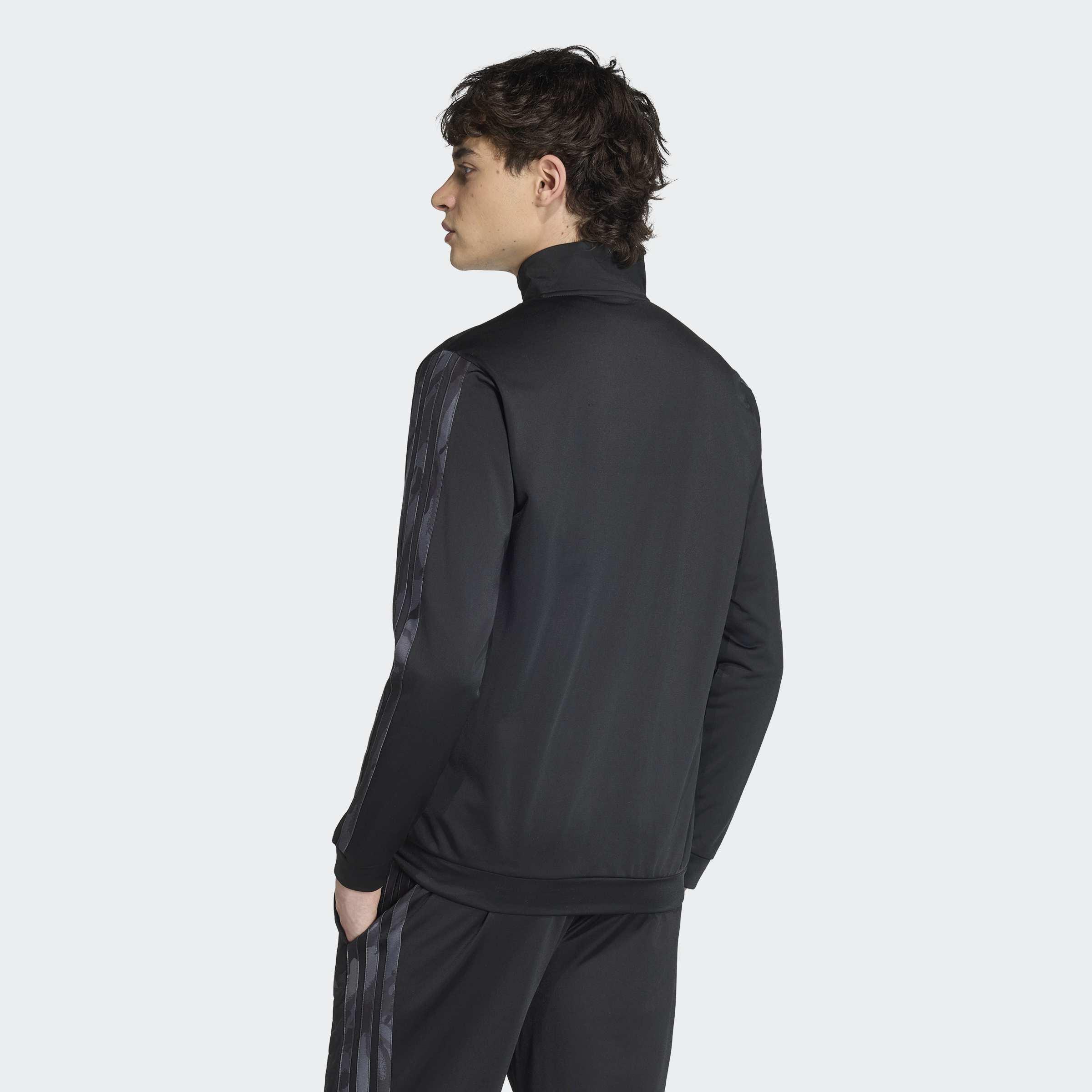 3-Stripes Regular Fit Camouflage Tracktop, Black