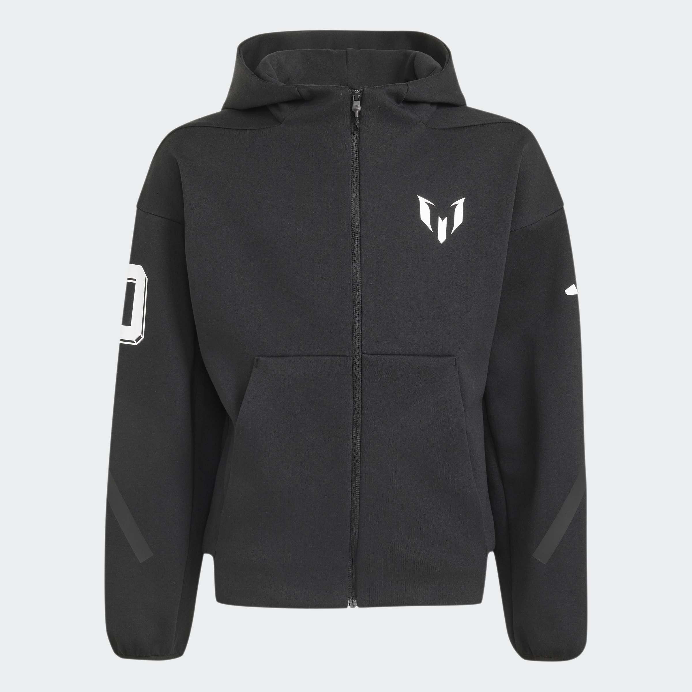 Kids Unisex Messi Z.N.E. Full Zip Hoodie, Black