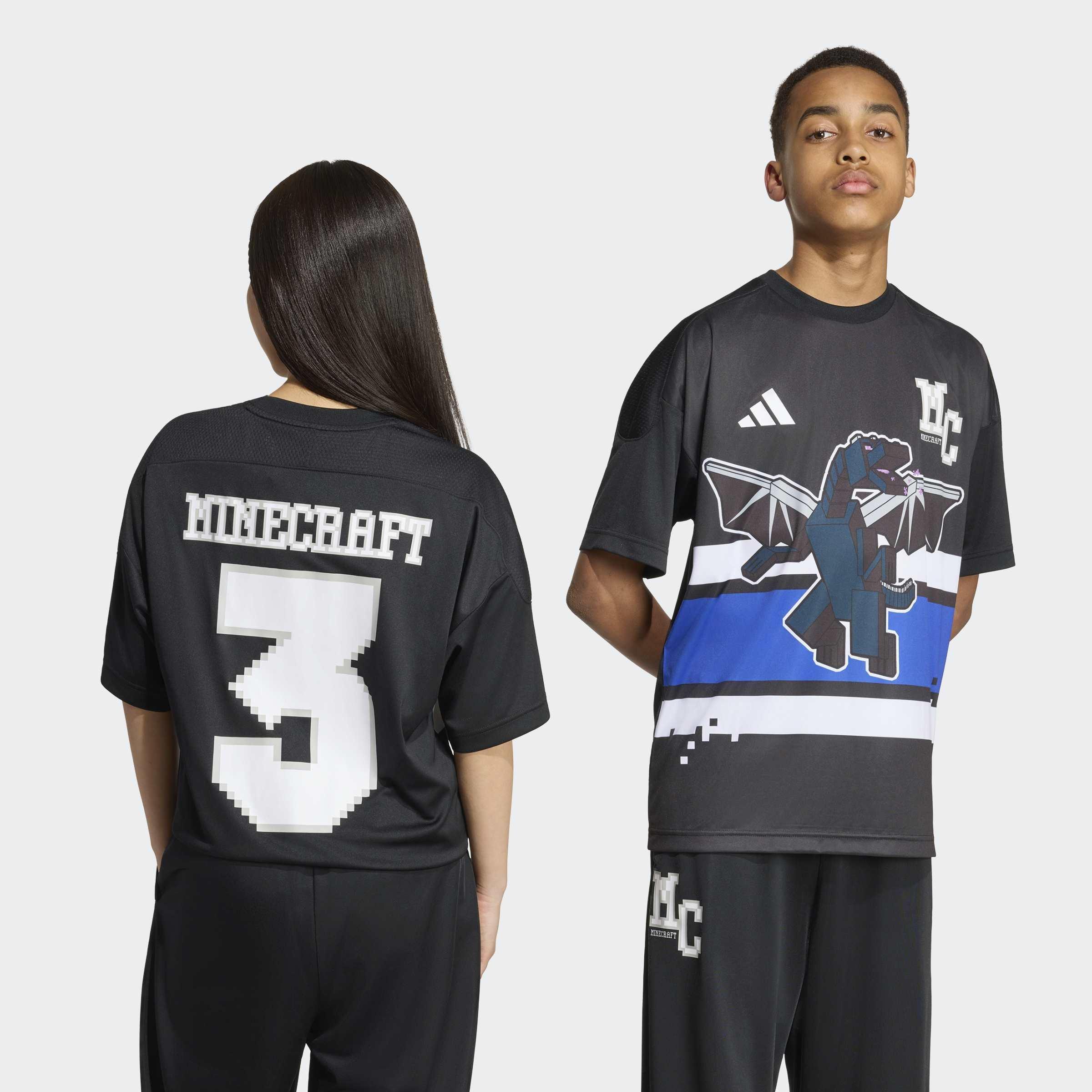 Kids Unisex adidas Minecraft T-Shirt, Black