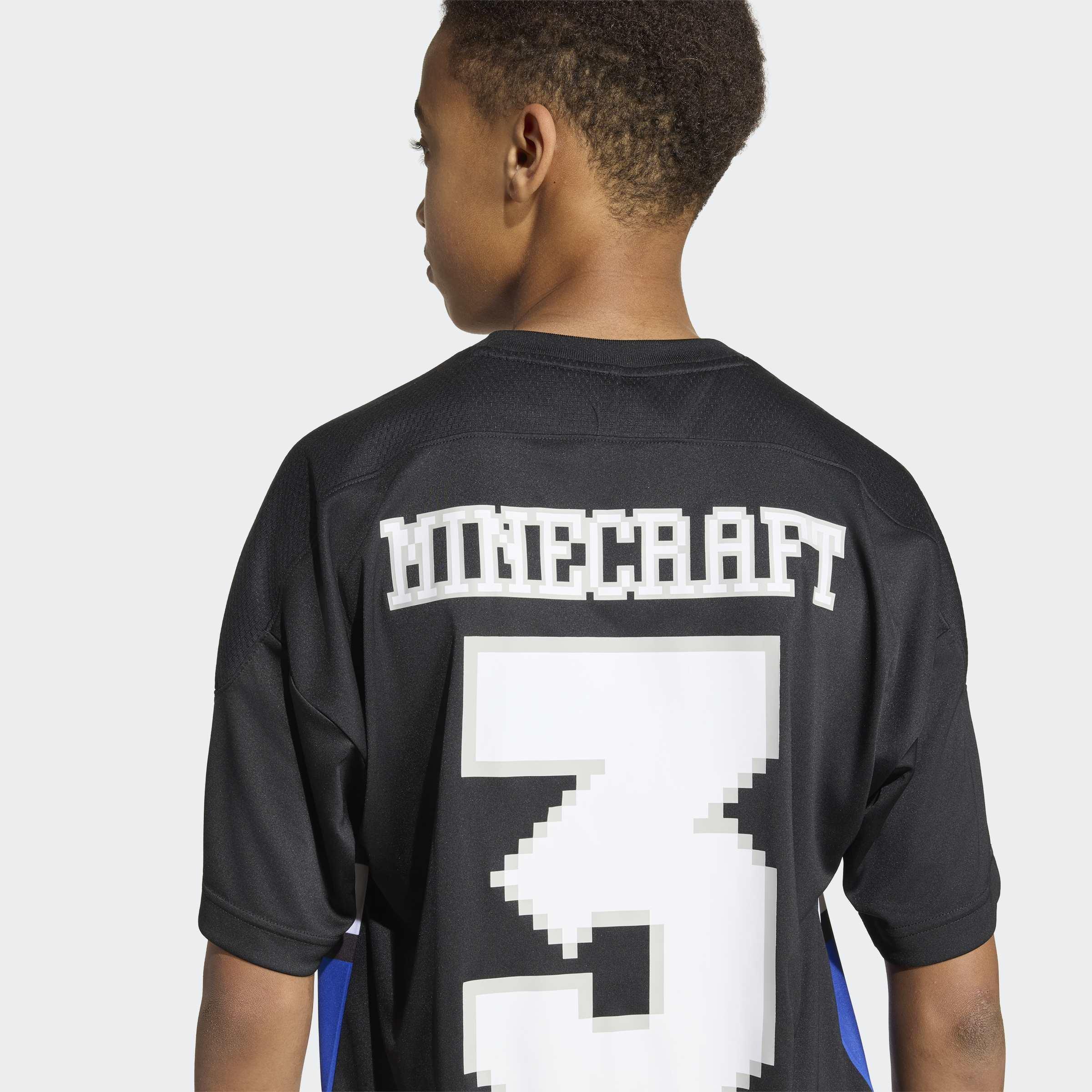 Kids Unisex adidas Minecraft T-Shirt, Black, A701_ONE, large image number 3