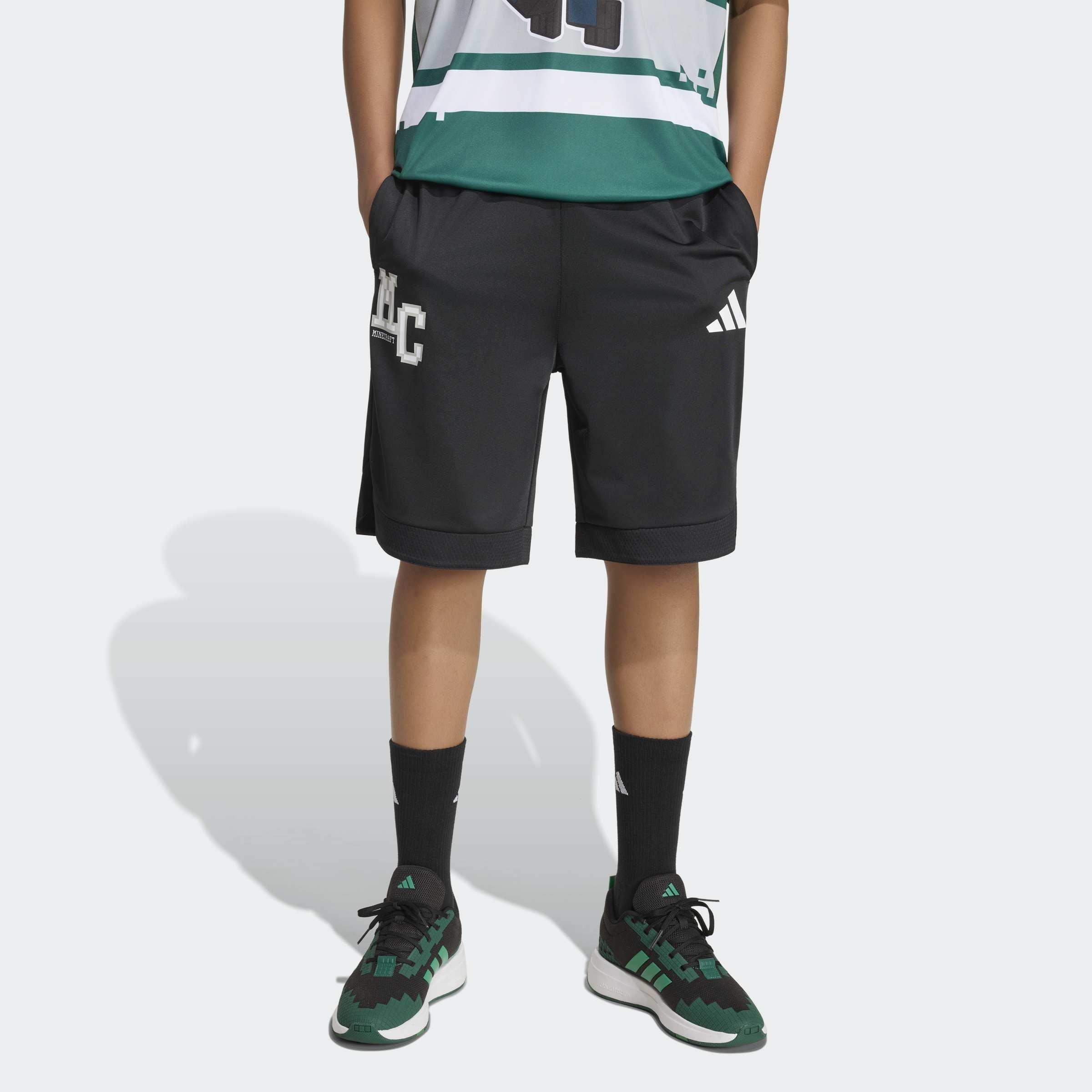 Kids Unisex adidas Minecraft Short, Black, A701_ONE, large image number 4