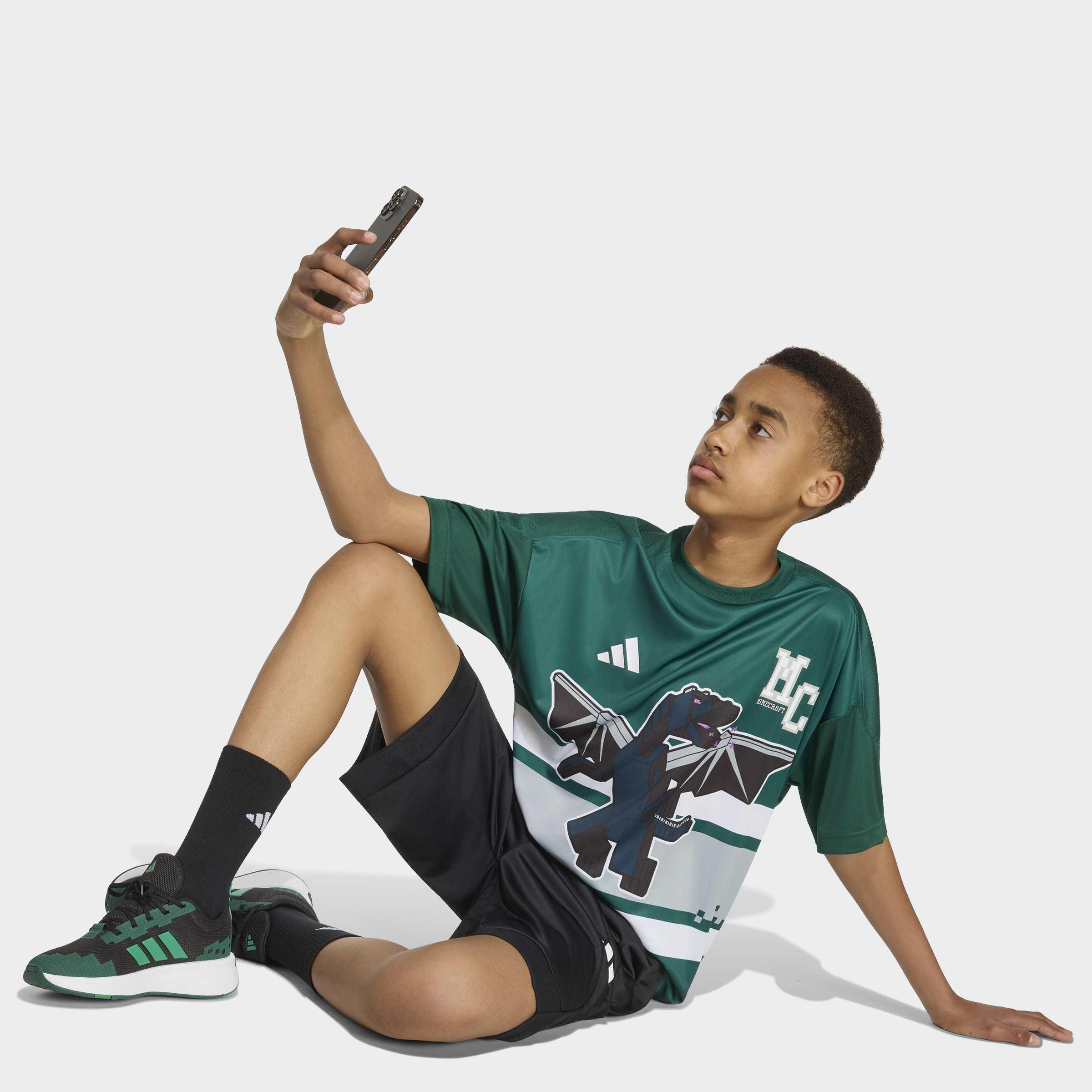 Kids Unisex adidas Minecraft Short, Black, A701_ONE, large image number 5