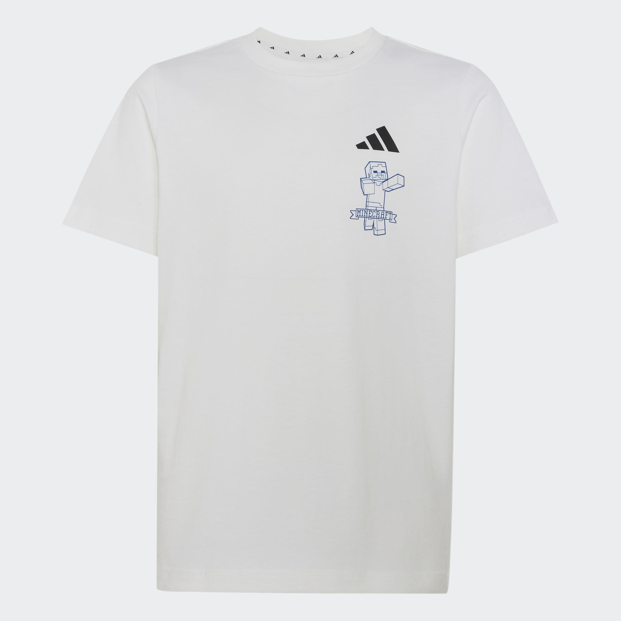 Kids Unisex adidas Minecraft T-Shirt, White