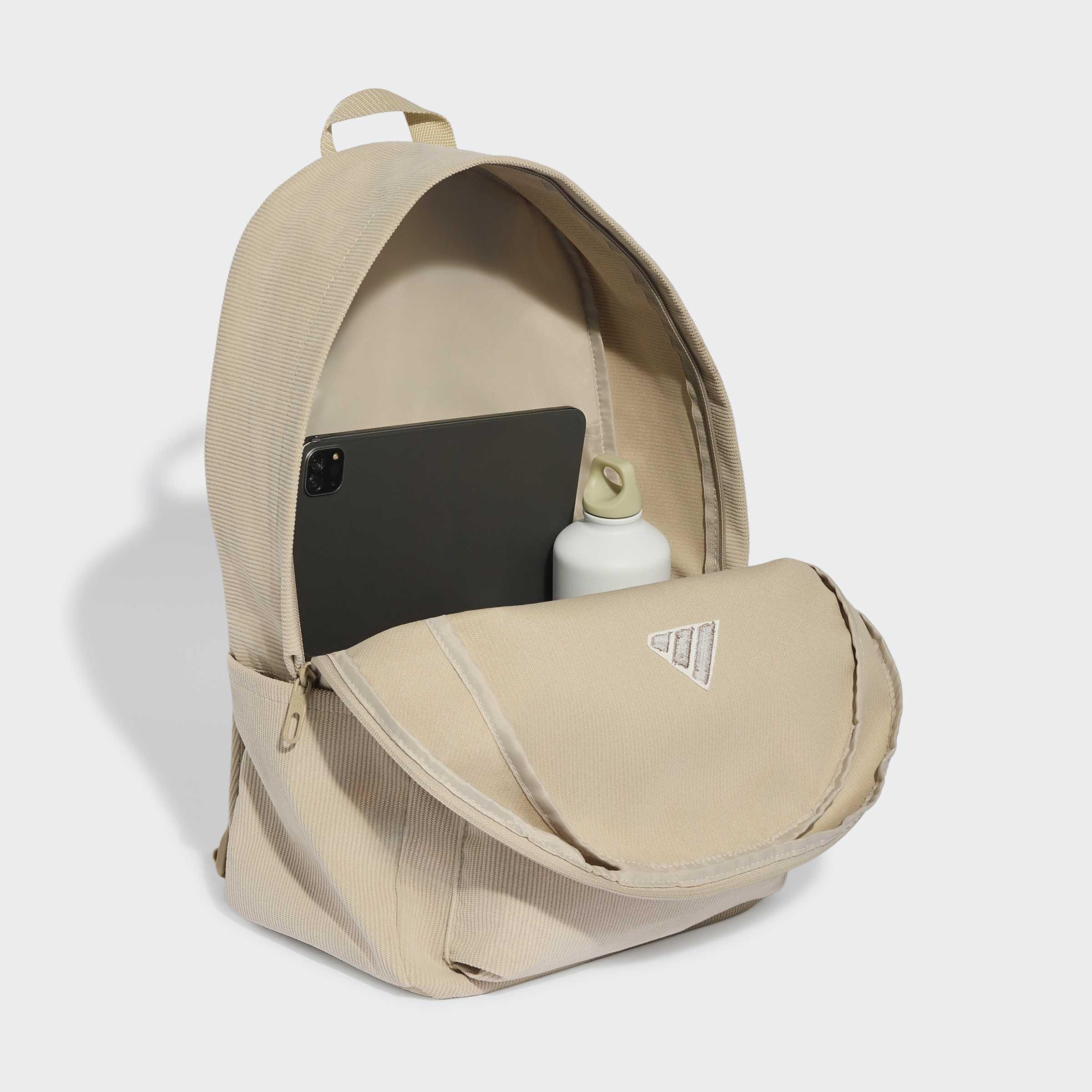 Unisex Essentials Material Backpack, Beige