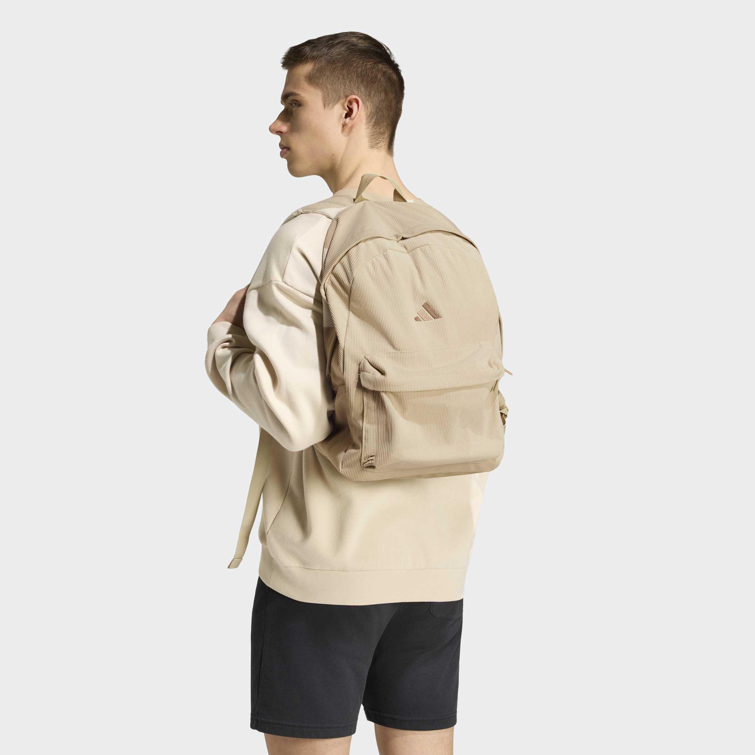 Unisex Essentials Material Backpack, Beige, A701_ONE, large image number 7