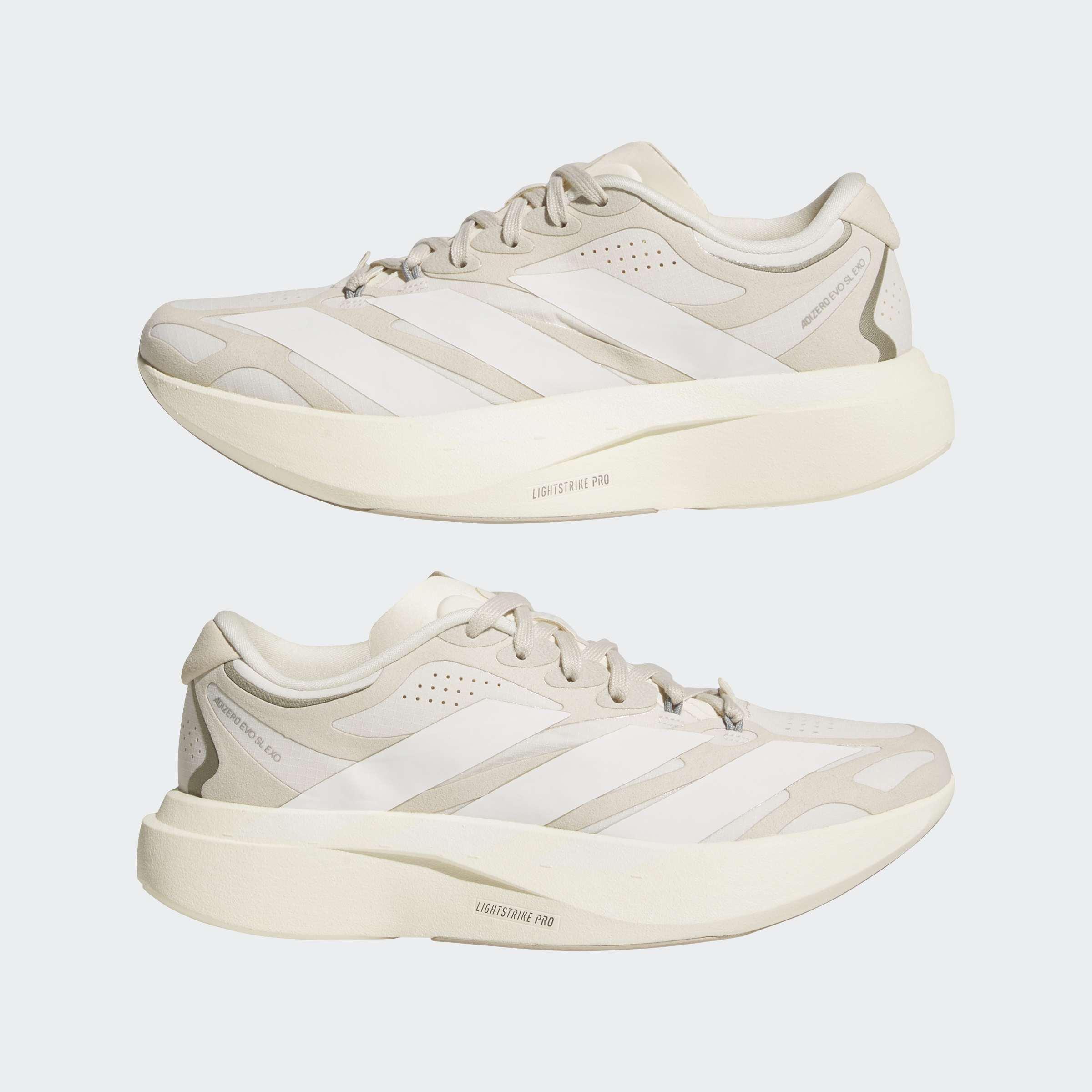 Adizero EVO SL EXO Suede Lightstrikepro Running Shoes, White, A701_ONE, large image number 7