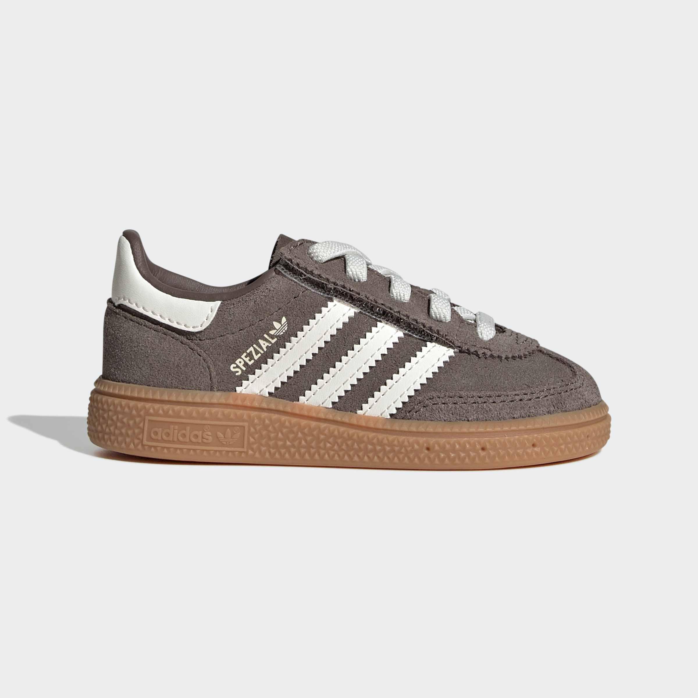 Kids Unisex Handball Spezial Comfort Closure Elastic Lace Shoes, Brown