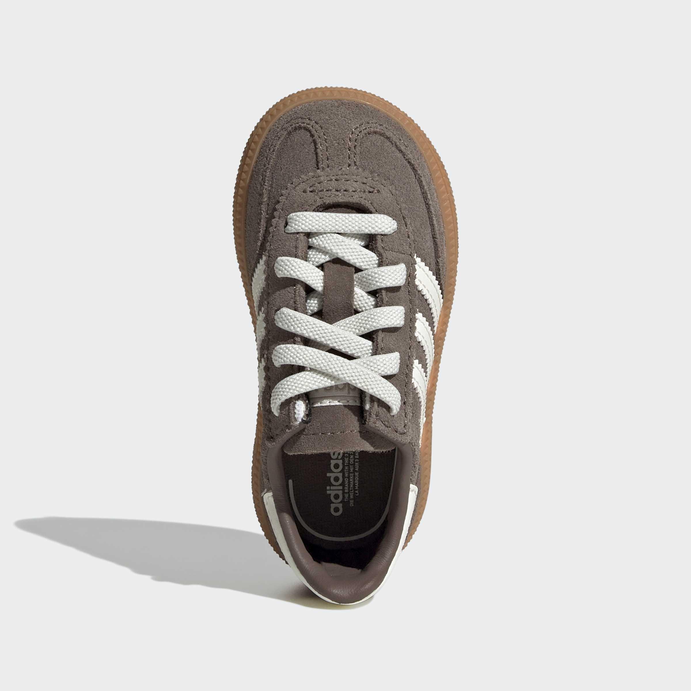 Kids Unisex Handball Spezial Comfort Closure Elastic Lace Shoes, Brown