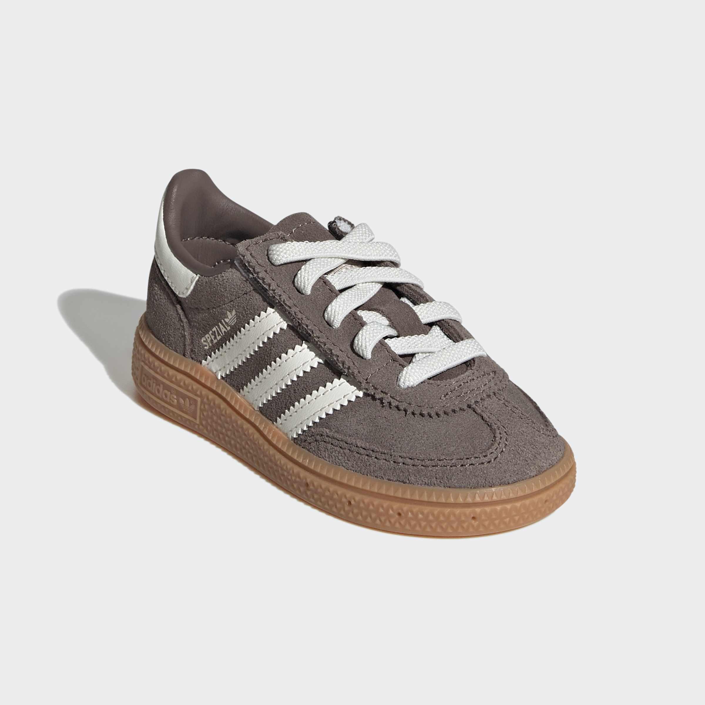 Kids Unisex Handball Spezial Comfort Closure Elastic Lace Shoes, Brown, A701_ONE, large image number 2
