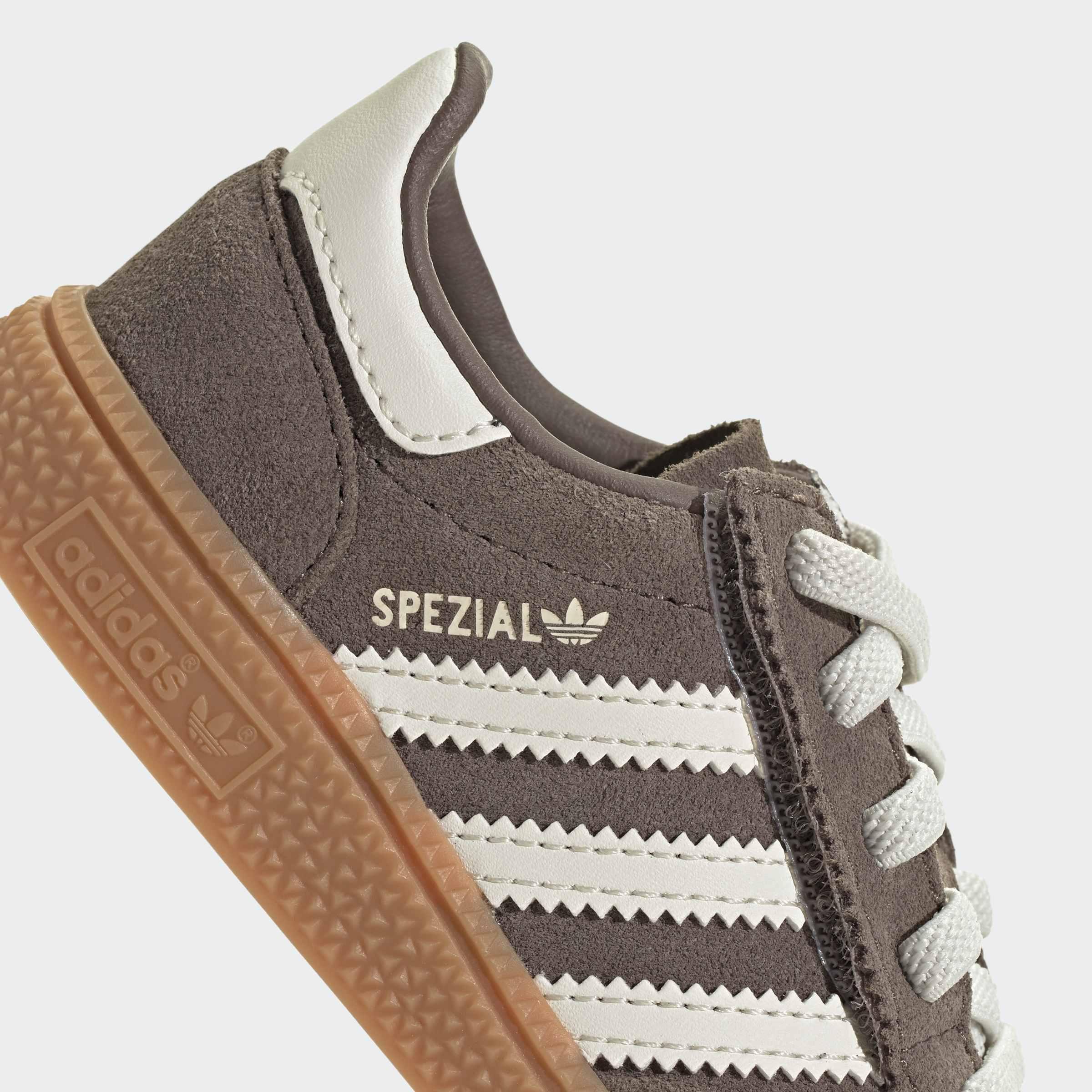 Kids Unisex Handball Spezial Comfort Closure Elastic Lace Shoes, Brown, A701_ONE, large image number 4