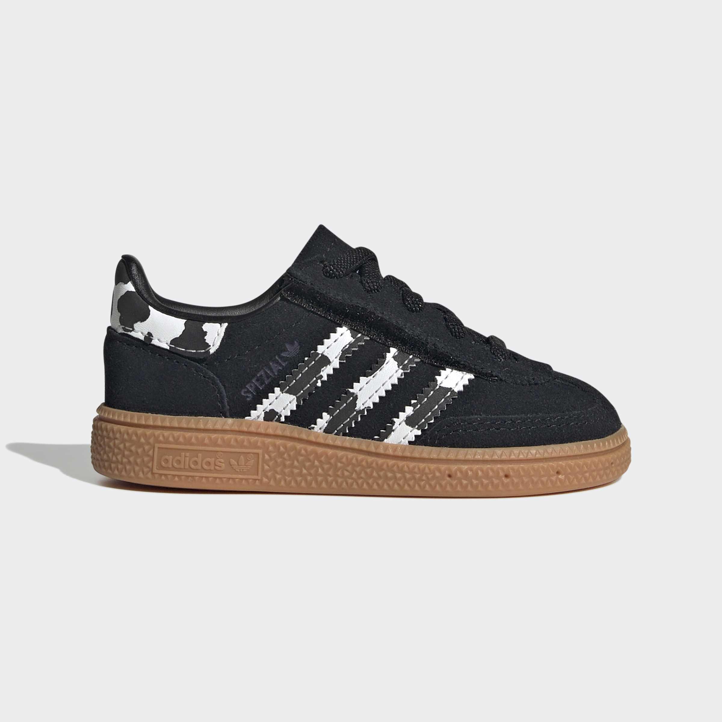 Kids Unisex Handball Spezial Comfort Closure Elastic Lace Shoes, Black, A701_ONE, large image number 0