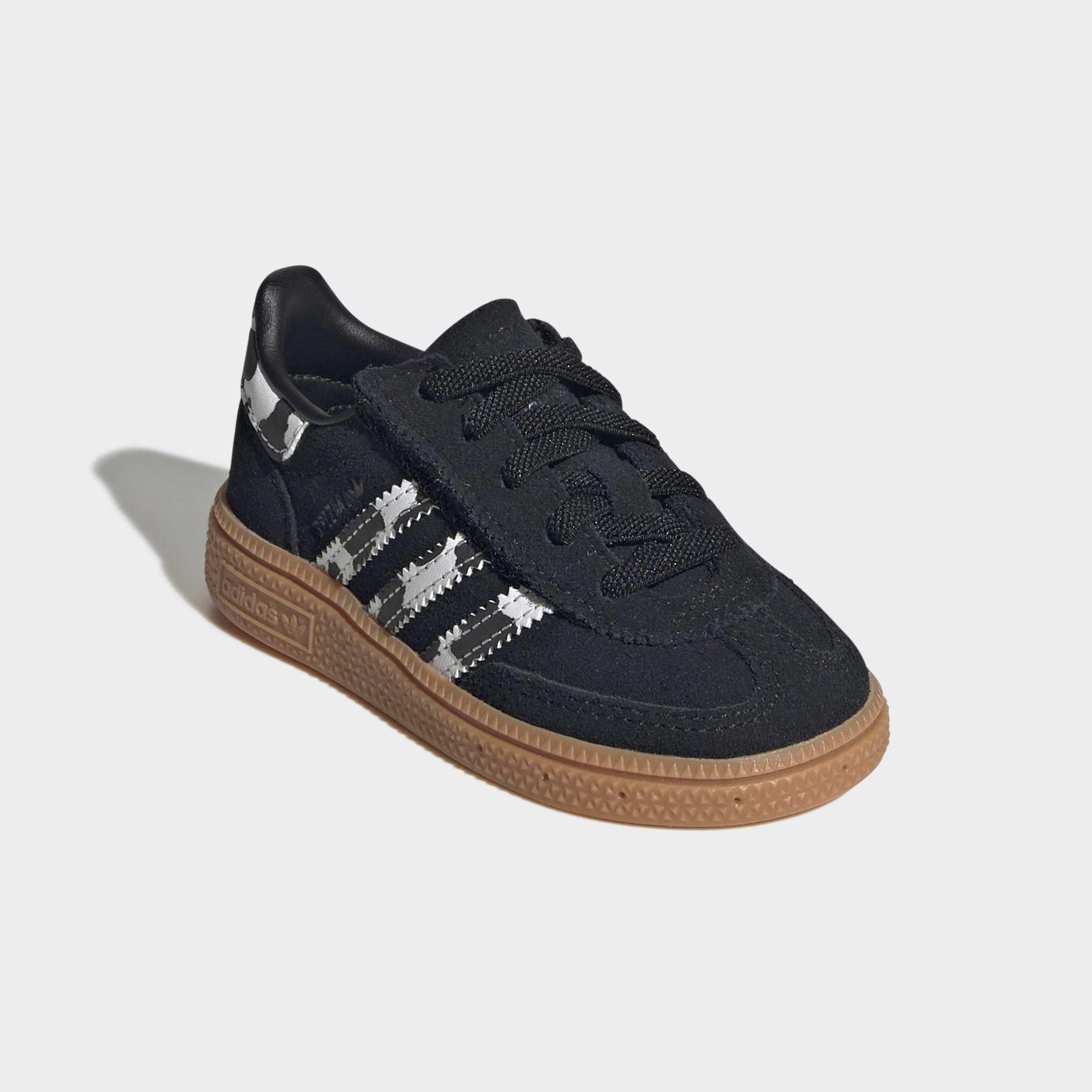 Kids Unisex Handball Spezial Comfort Closure Elastic Lace Shoes, Black, A701_ONE, large image number 2