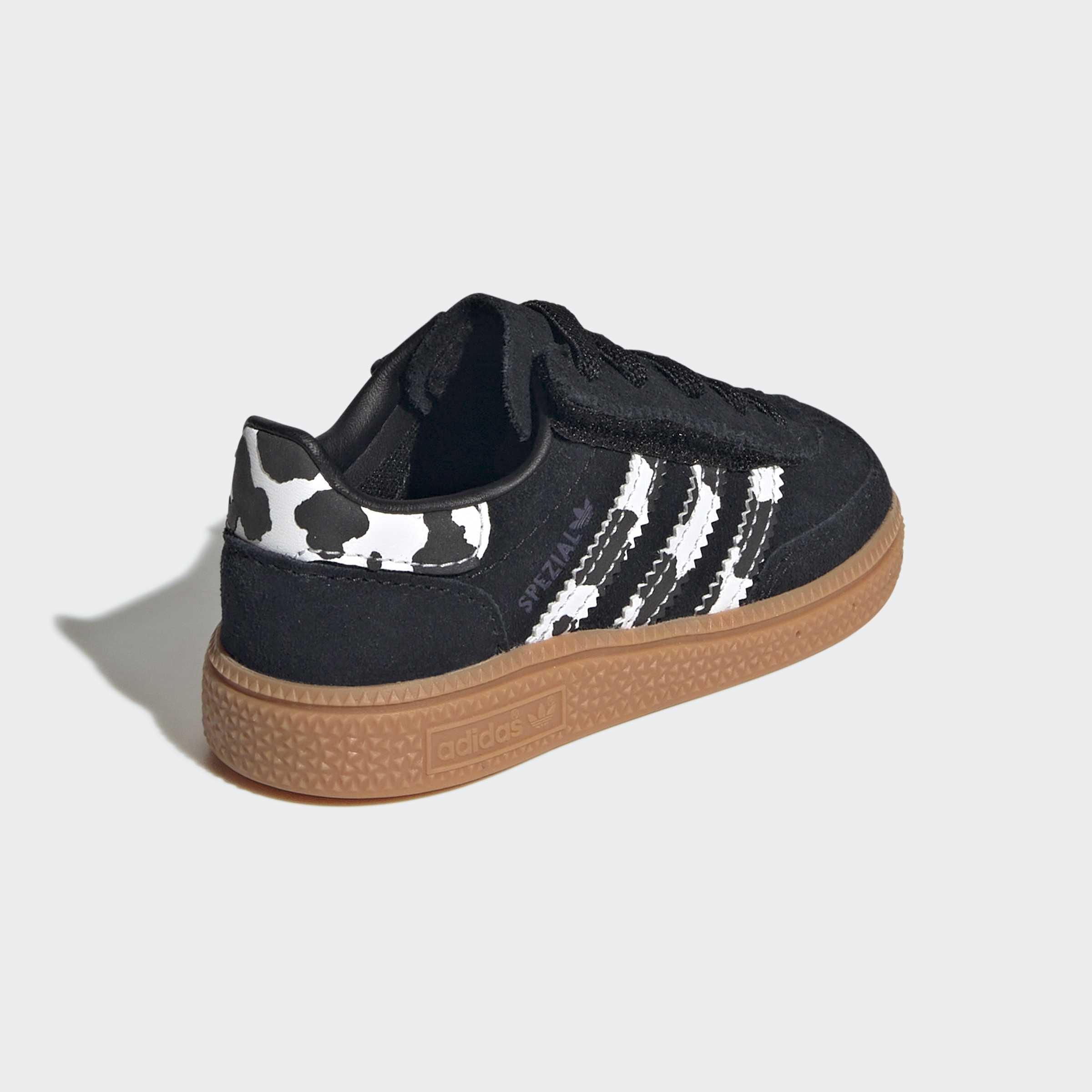 Kids Unisex Handball Spezial Comfort Closure Elastic Lace Shoes, Black, A701_ONE, large image number 3