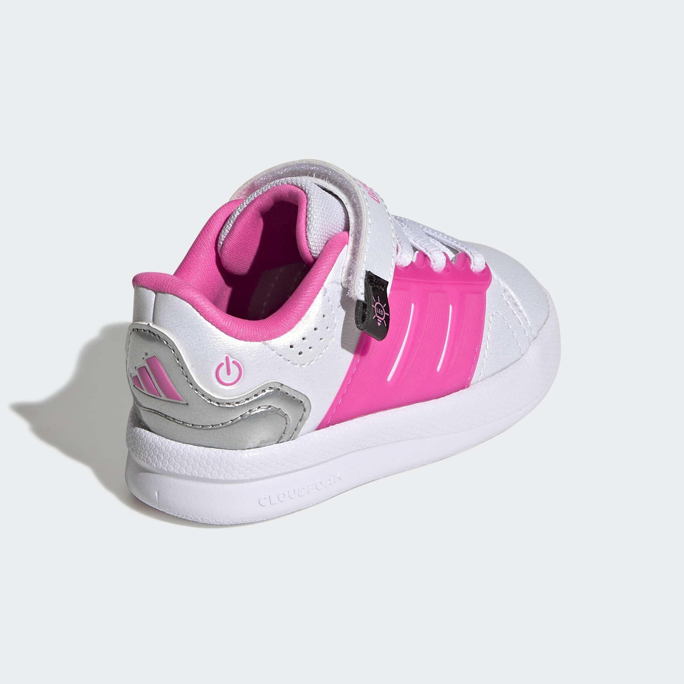 Kids Unisex Lightorama Court Shoes Infants, White, A701_ONE, large image number 3