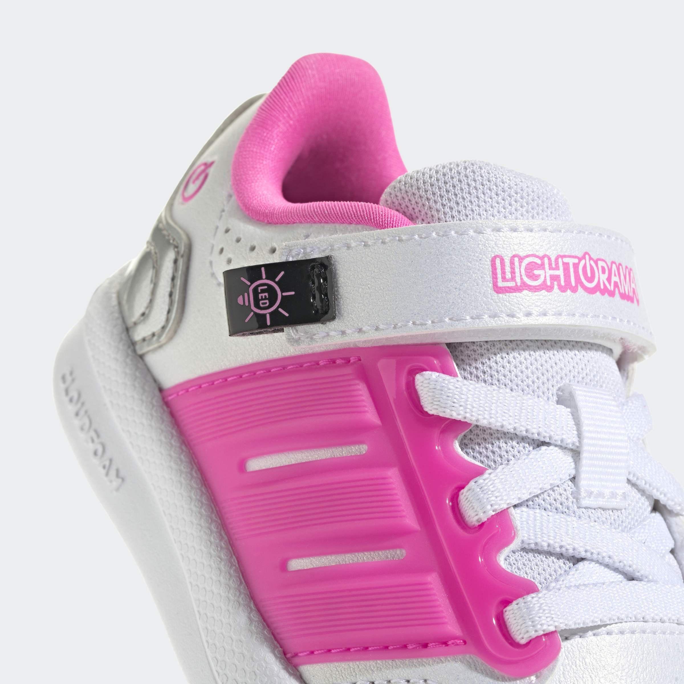 Kids Unisex Lightorama Court Shoes Infants, White, A701_ONE, large image number 4
