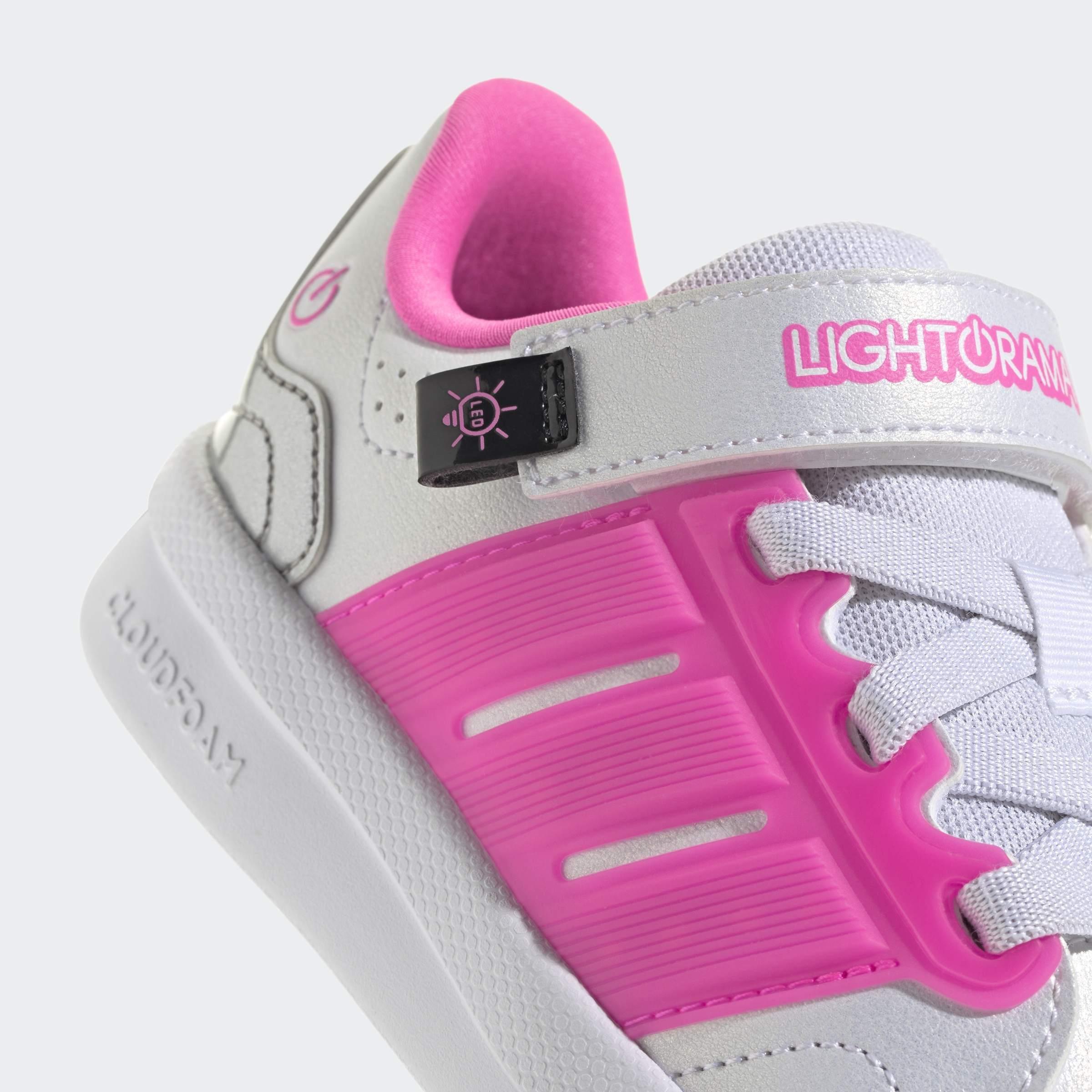 Kids Unisex Lightorama Court Shoes, White, A701_ONE, large image number 4