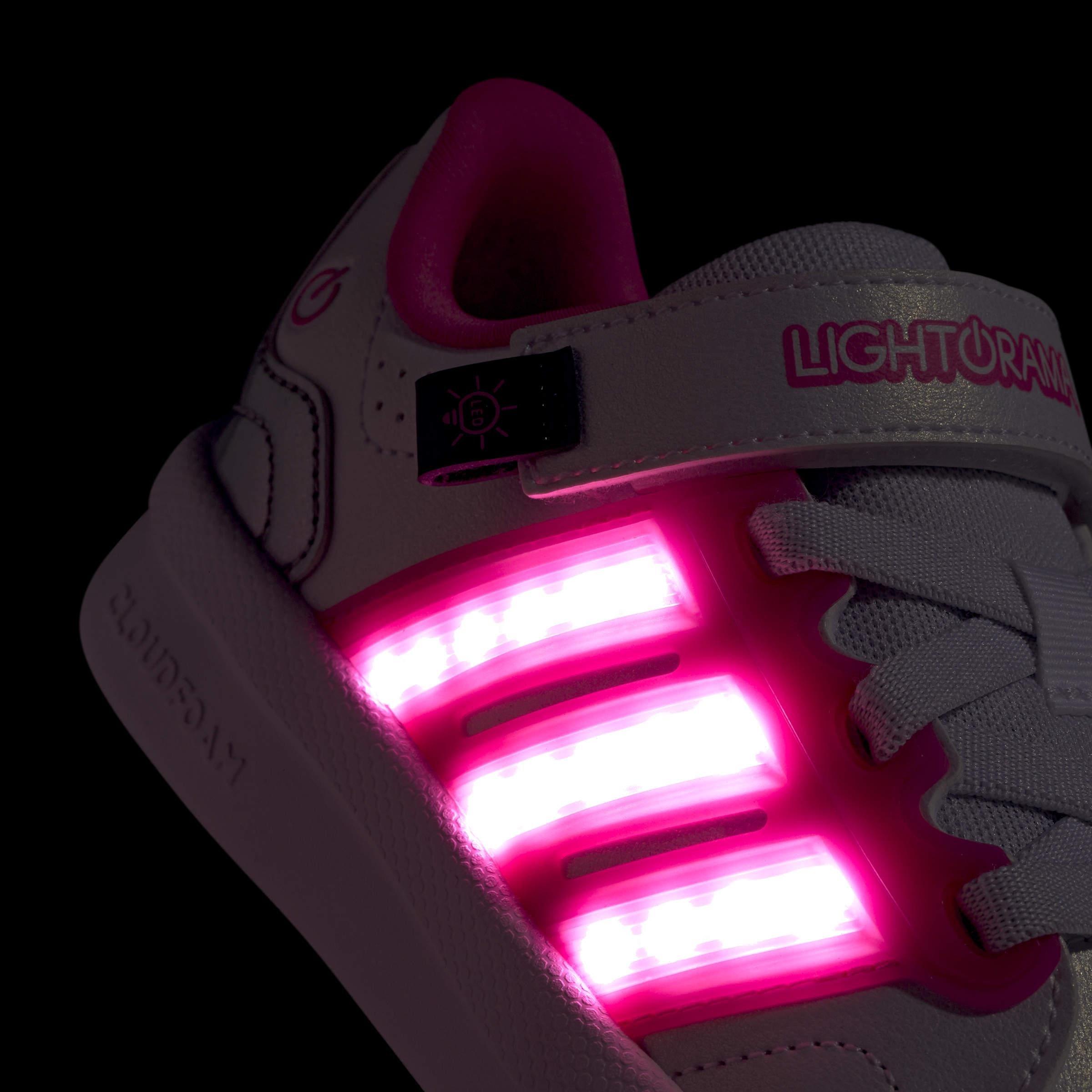 Kids Unisex Lightorama Court Shoes, White, A701_ONE, large image number 5
