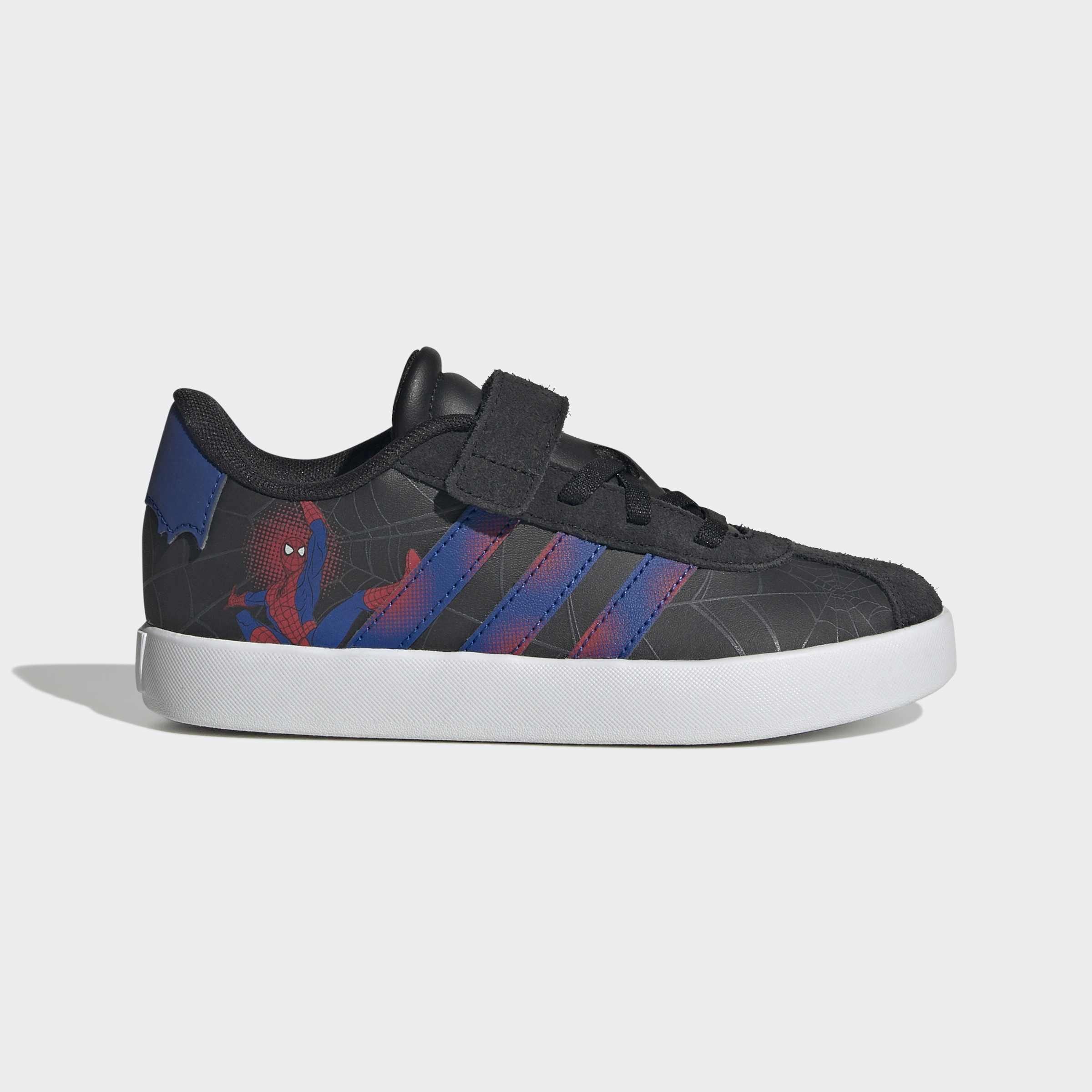Kids Unisex adidas Marvel Spider-Man VL Court 3.0 Shoes, Black
