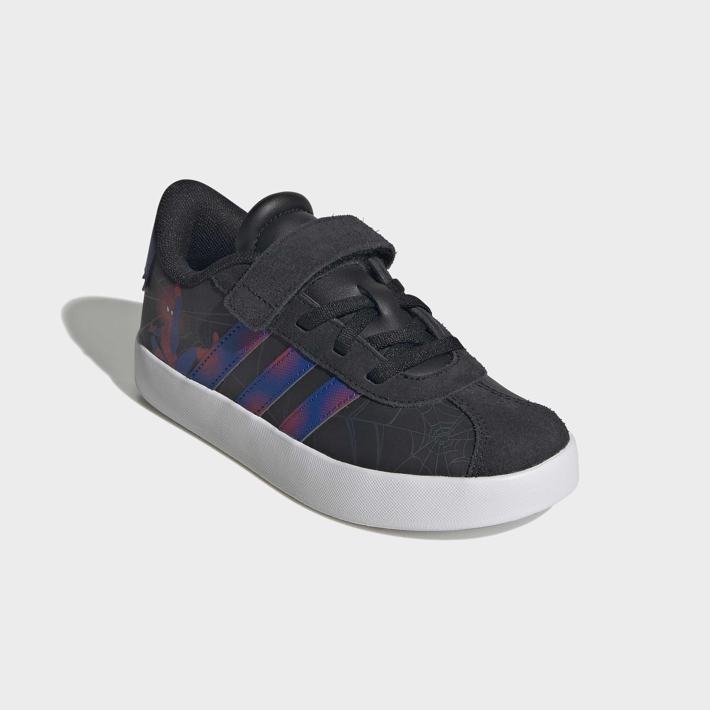 Kids Unisex adidas Marvel Spider-Man VL Court 3.0 Shoes, Black, A701_ONE, large image number 2
