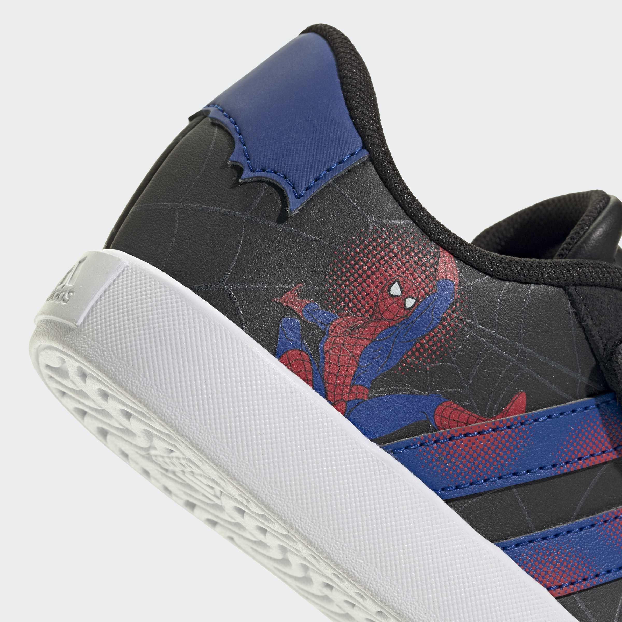 Kids Unisex adidas Marvel Spider-Man VL Court 3.0 Shoes, Black, A701_ONE, large image number 4