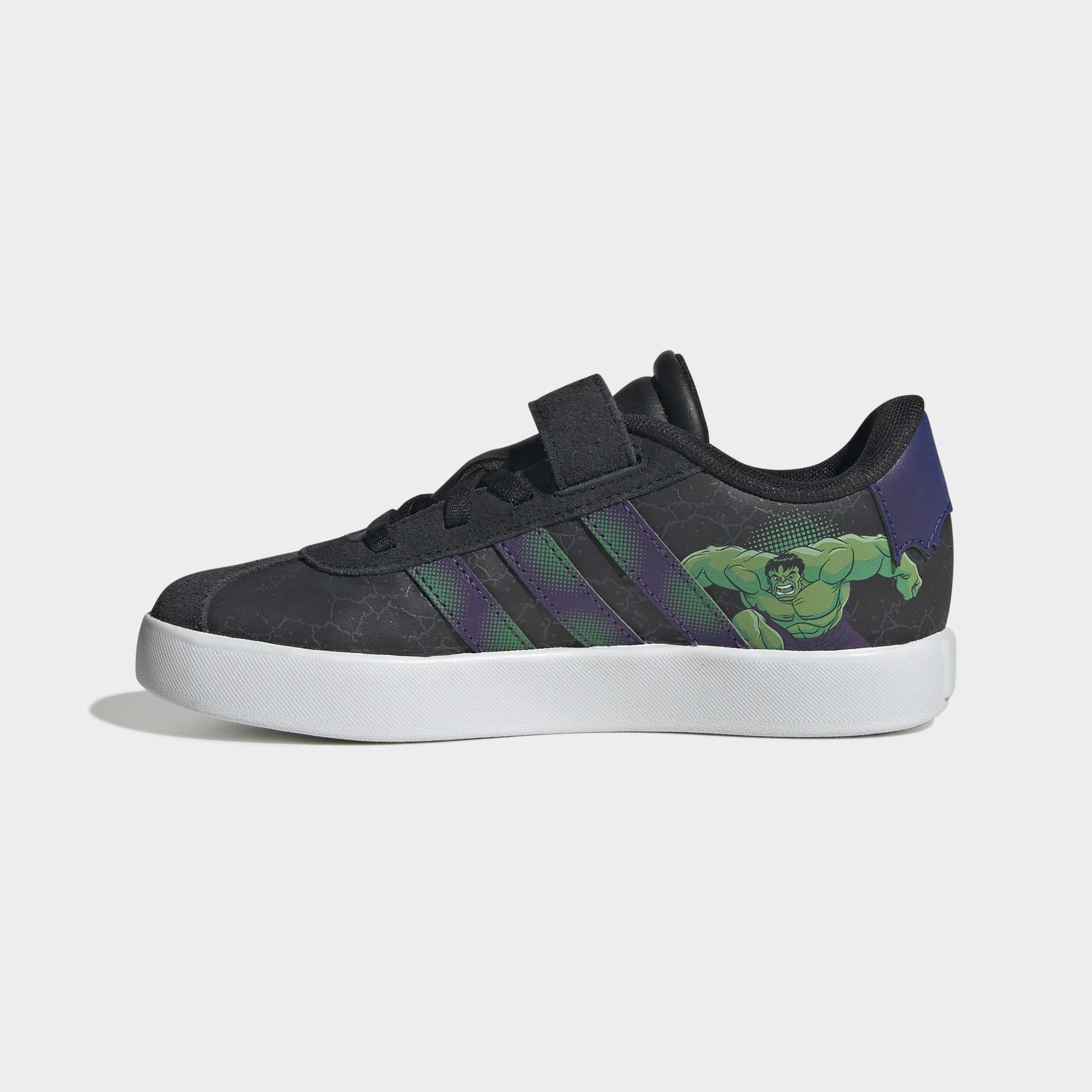Kids Unisex adidas Marvel Spider-Man VL Court 3.0 Shoes, Black, A701_ONE, large image number 7