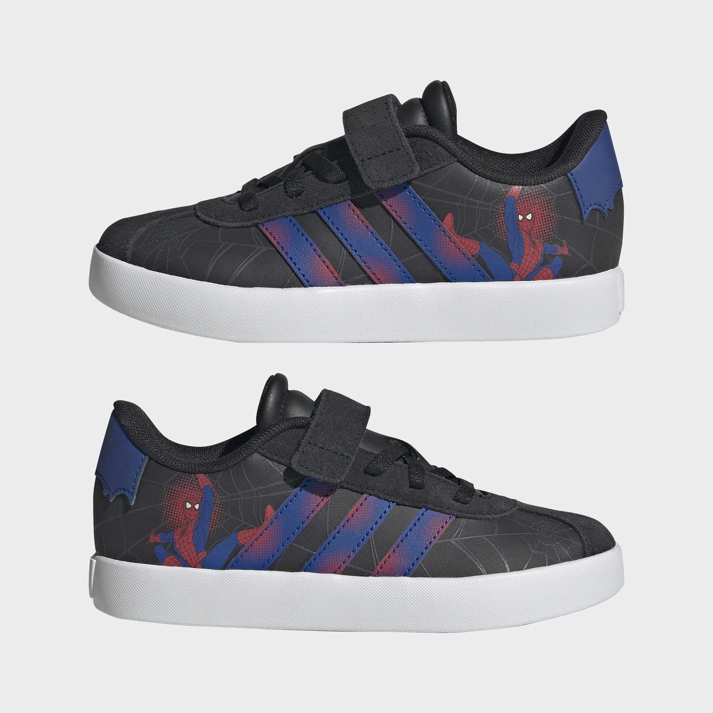 Kids Unisex adidas Marvel Spider-Man VL Court 3.0 Shoes, Black, A701_ONE, large image number 8