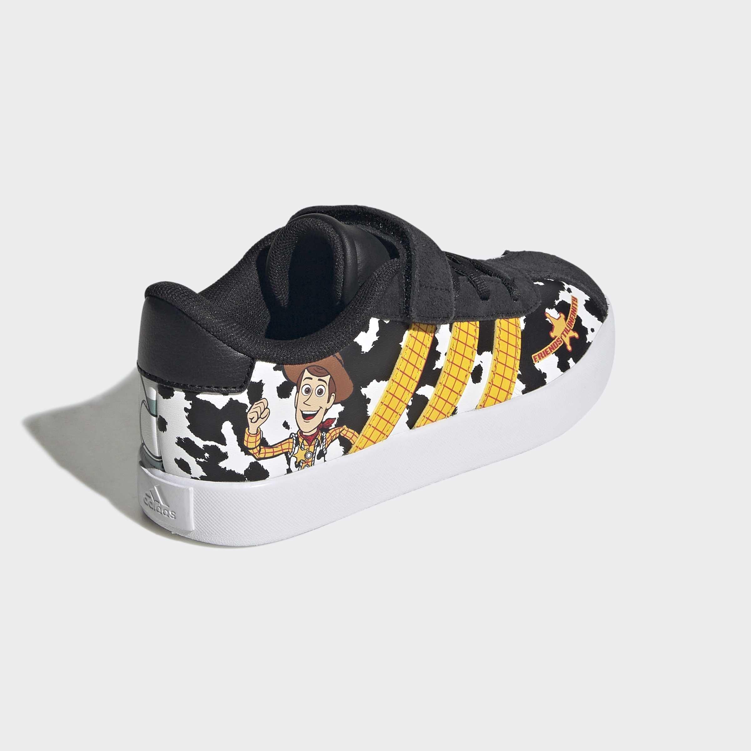 Kids Unisex adidas Pixar Toy Story VL Court 3.0 Shoes, White, A701_ONE, large image number 3