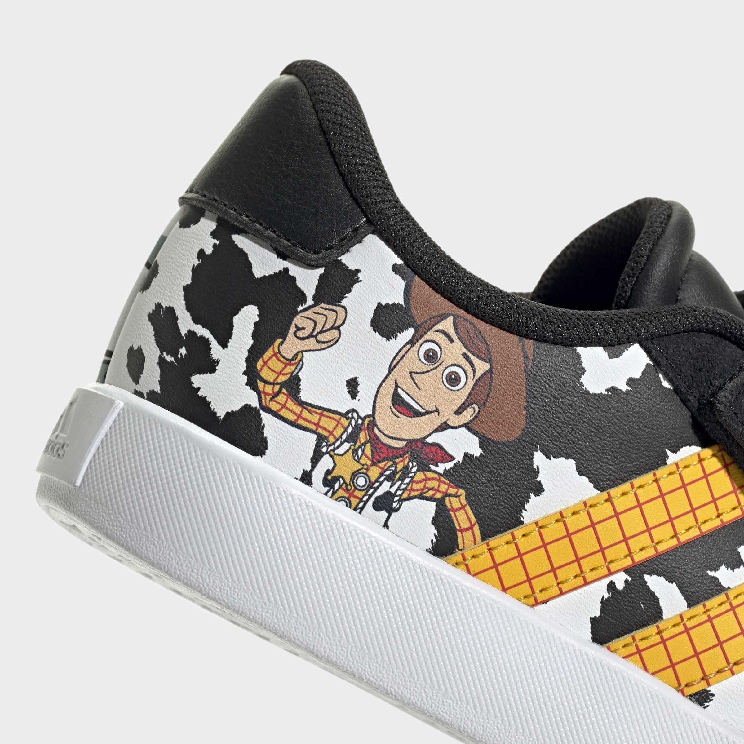 Kids Unisex adidas Pixar Toy Story VL Court 3.0 Shoes, White, A701_ONE, large image number 4