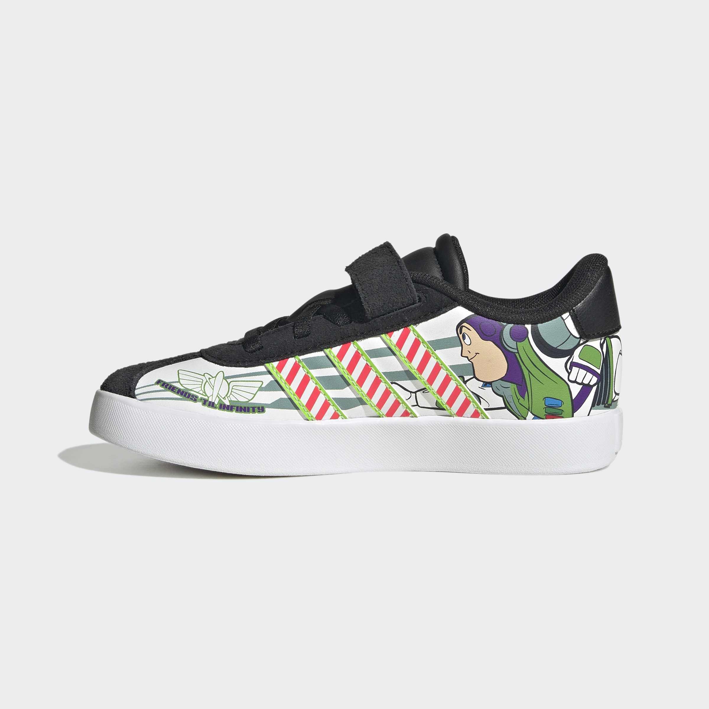 Kids Unisex adidas Pixar Toy Story VL Court 3.0 Shoes, White, A701_ONE, large image number 6