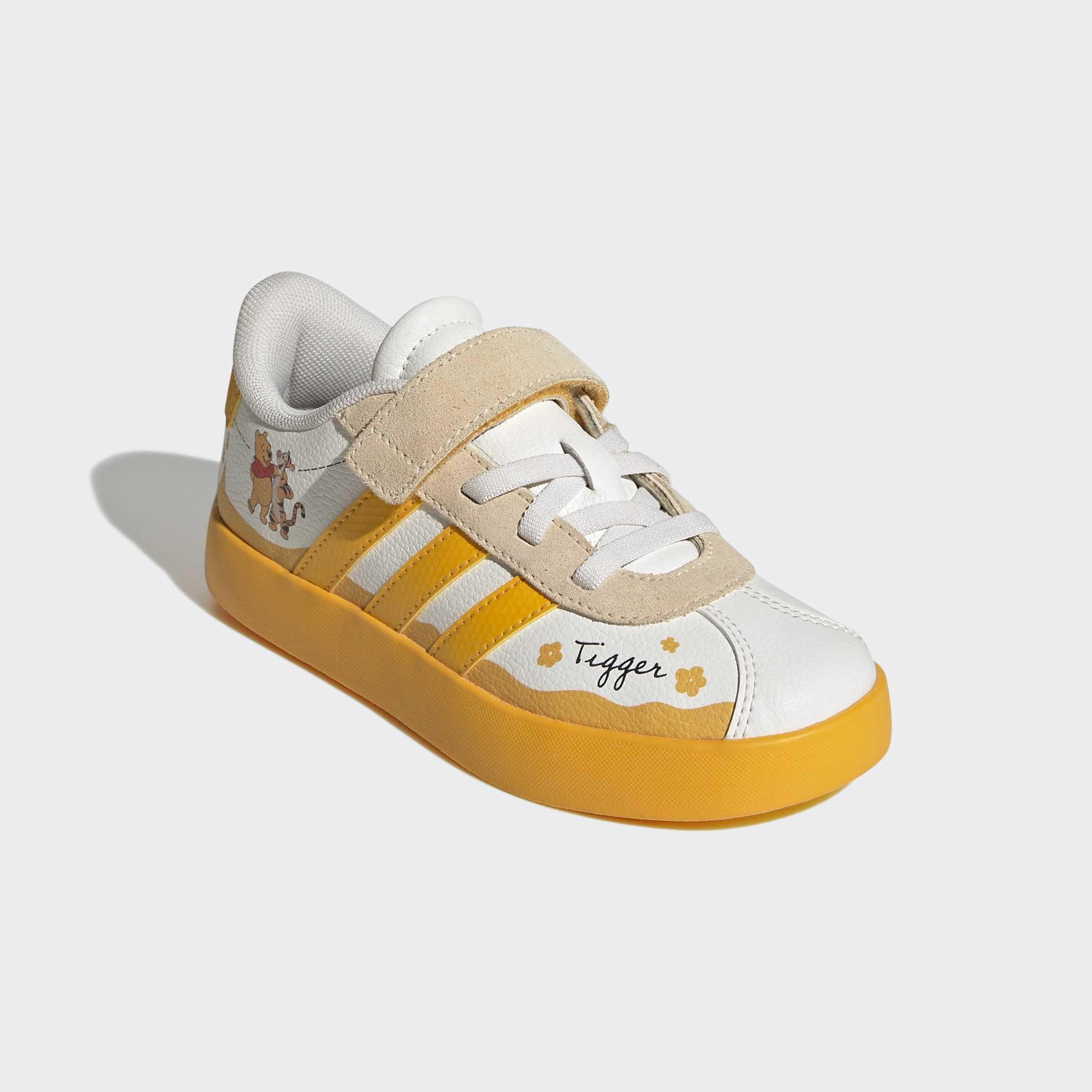 Kids Unisex adidas Disney VL Court 3.0 Shoes, White, A701_ONE, large image number 2