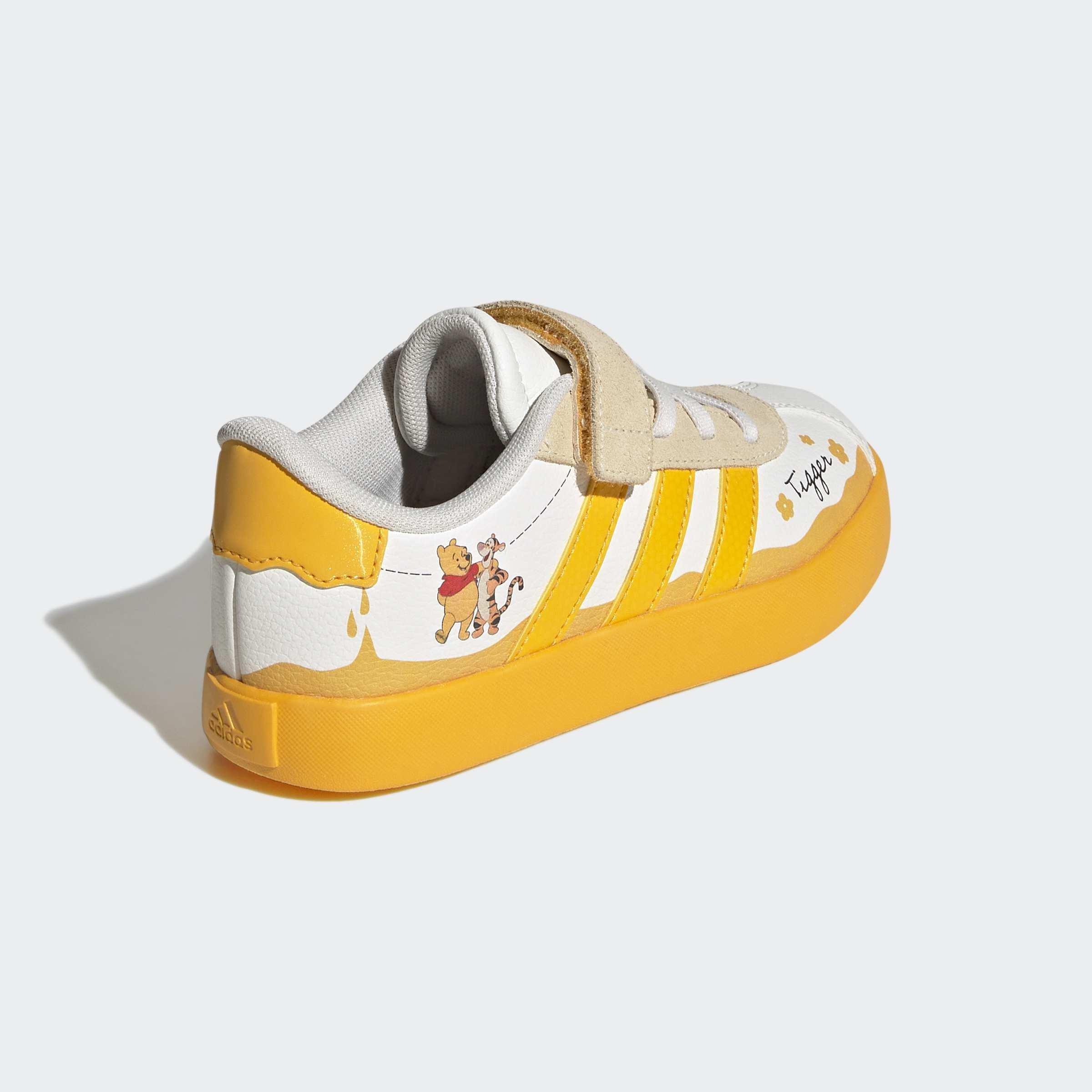 Kids Unisex adidas Disney VL Court 3.0 Shoes, White, A701_ONE, large image number 3