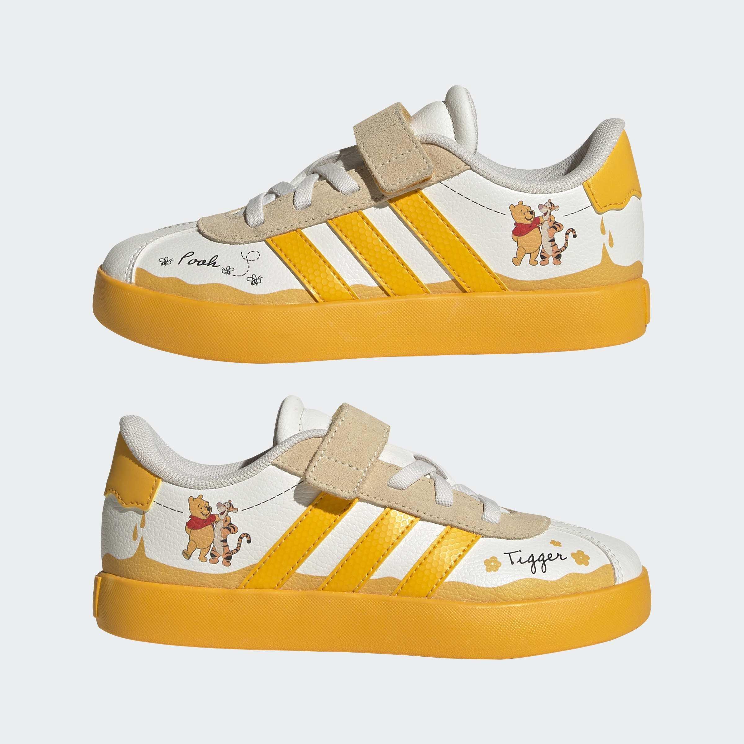 Kids Unisex adidas Disney VL Court 3.0 Shoes, White, A701_ONE, large image number 6