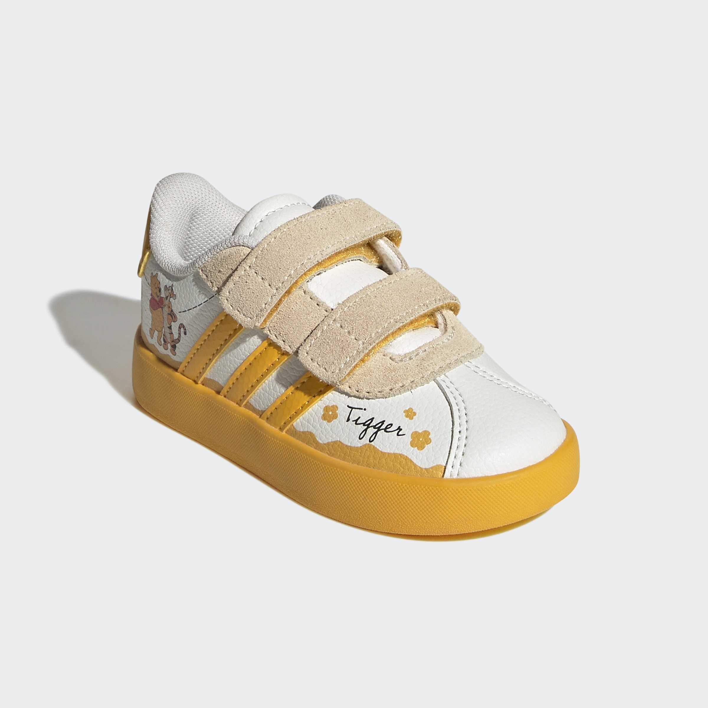 Kids Unisex adidas Disney VL Court 3.0 Shoes Infants, White, A701_ONE, medium