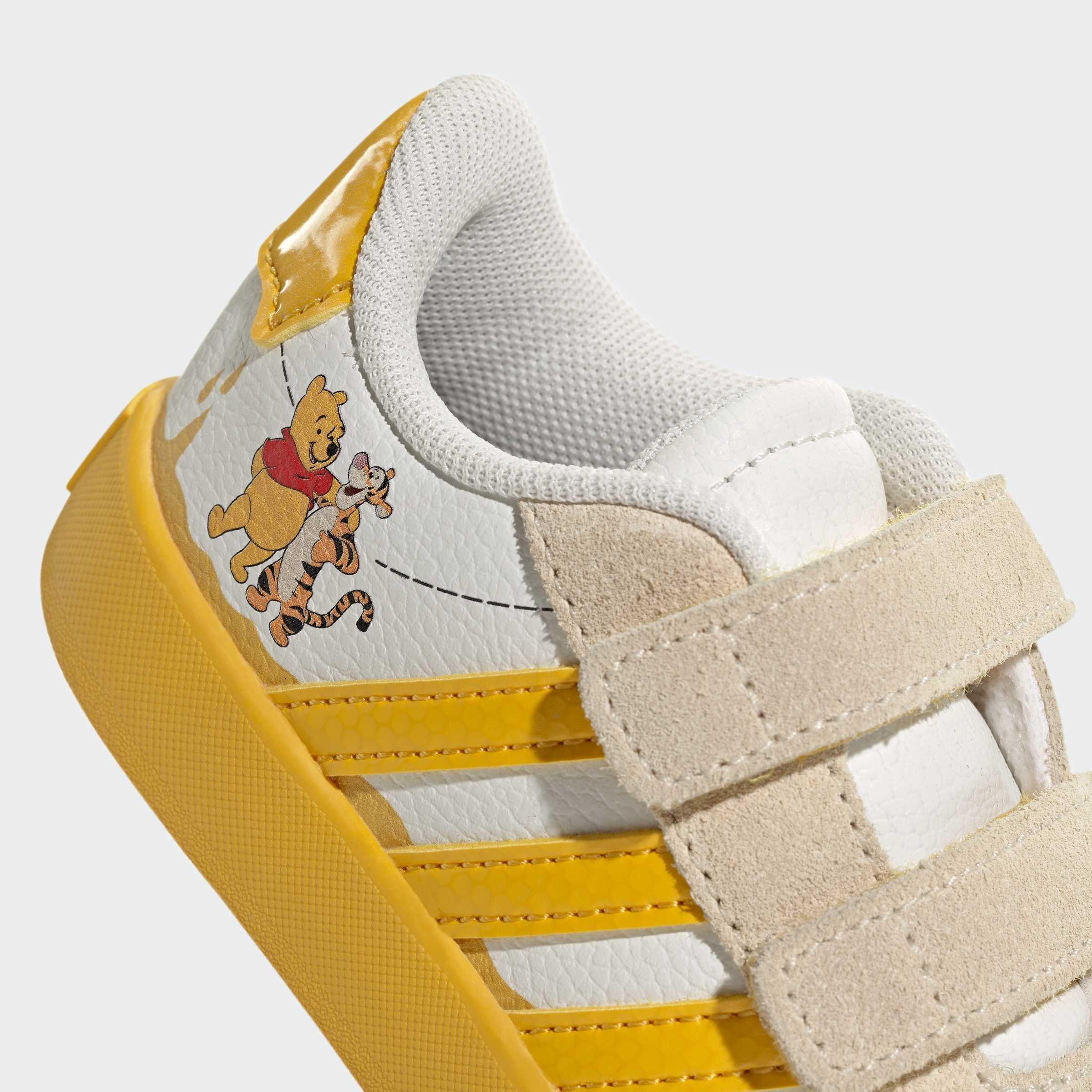Kids Unisex adidas Disney VL Court 3.0 Shoes Infants, White, A701_ONE, large image number 4