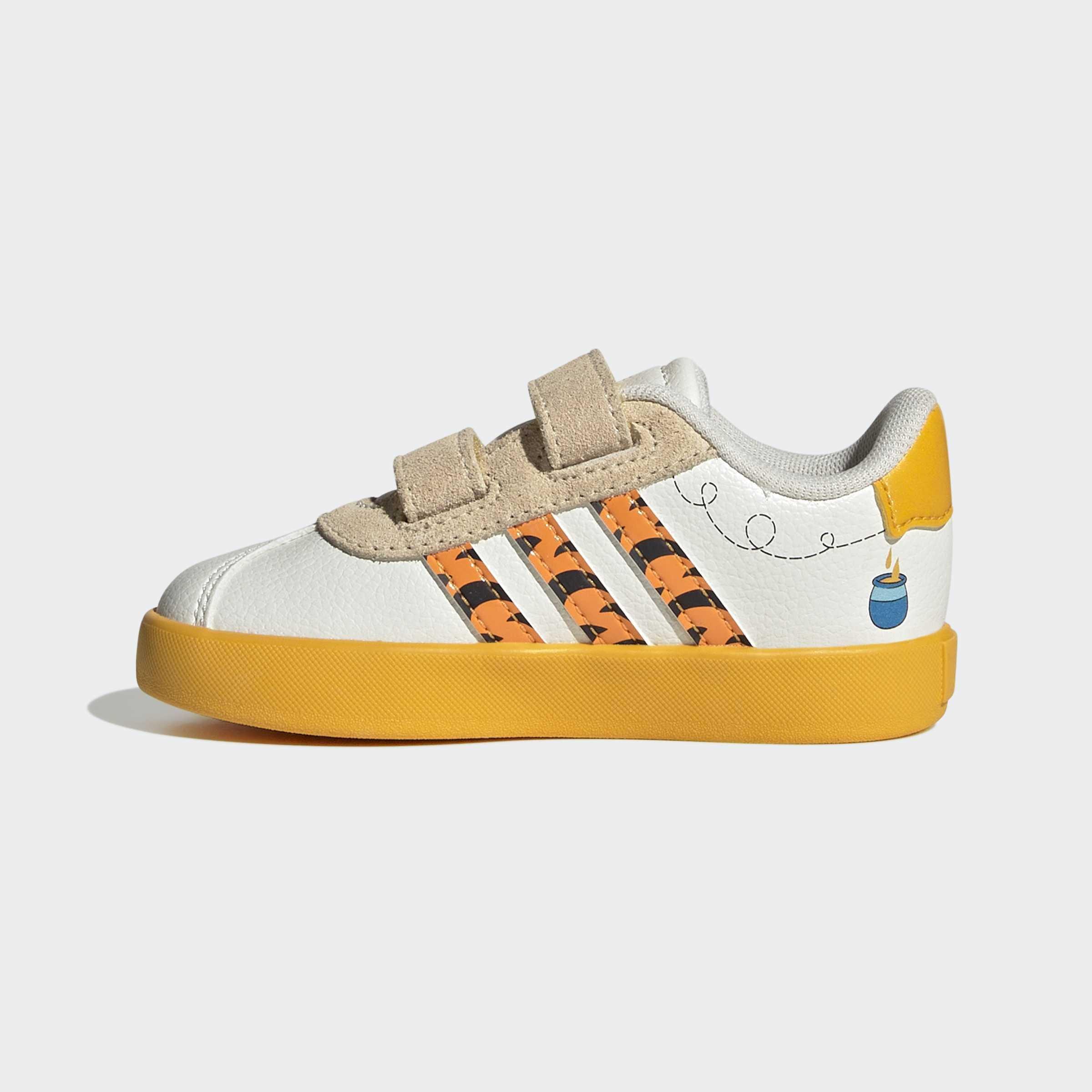 Kids Unisex adidas Disney VL Court 3.0 Shoes Infants, White, A701_ONE, large image number 8