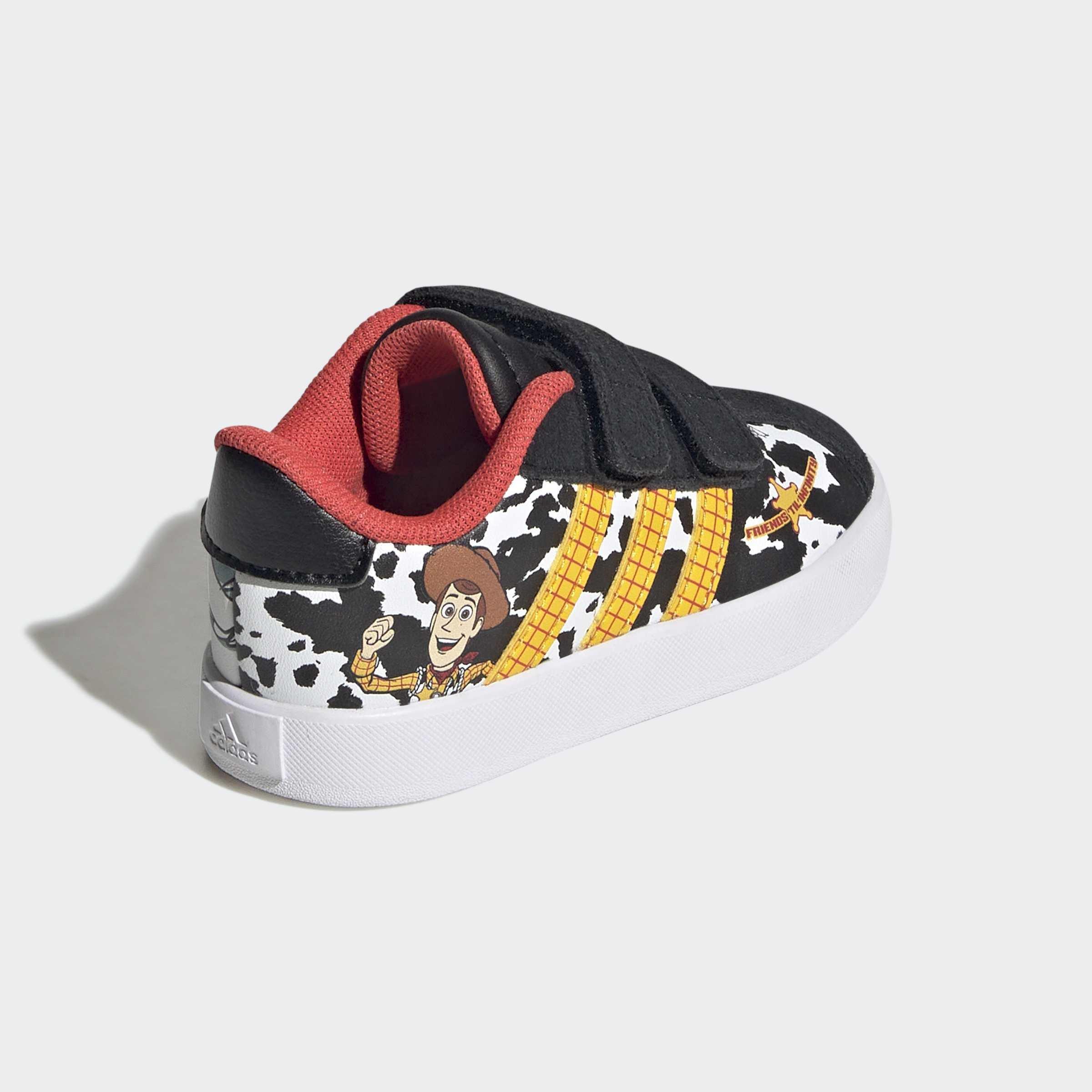 Kids Unisex adidas Pixar Toy Story VL Court 3.0 Shoes Infants, White, A701_ONE, large image number 4
