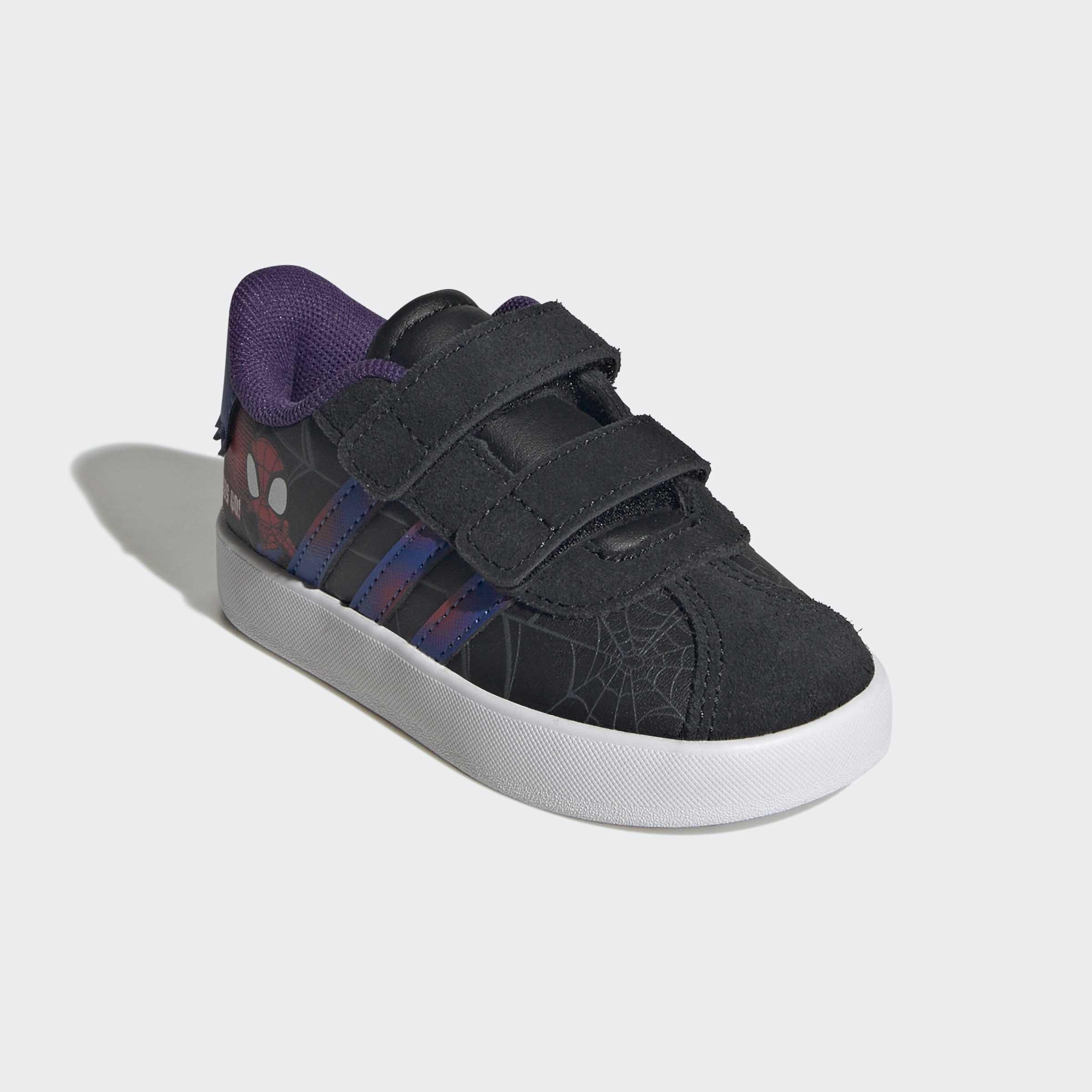Kids Unisex adidas Marvel Spider-Man VL Court 3.0 Shoes Infants, Black, A701_ONE, medium