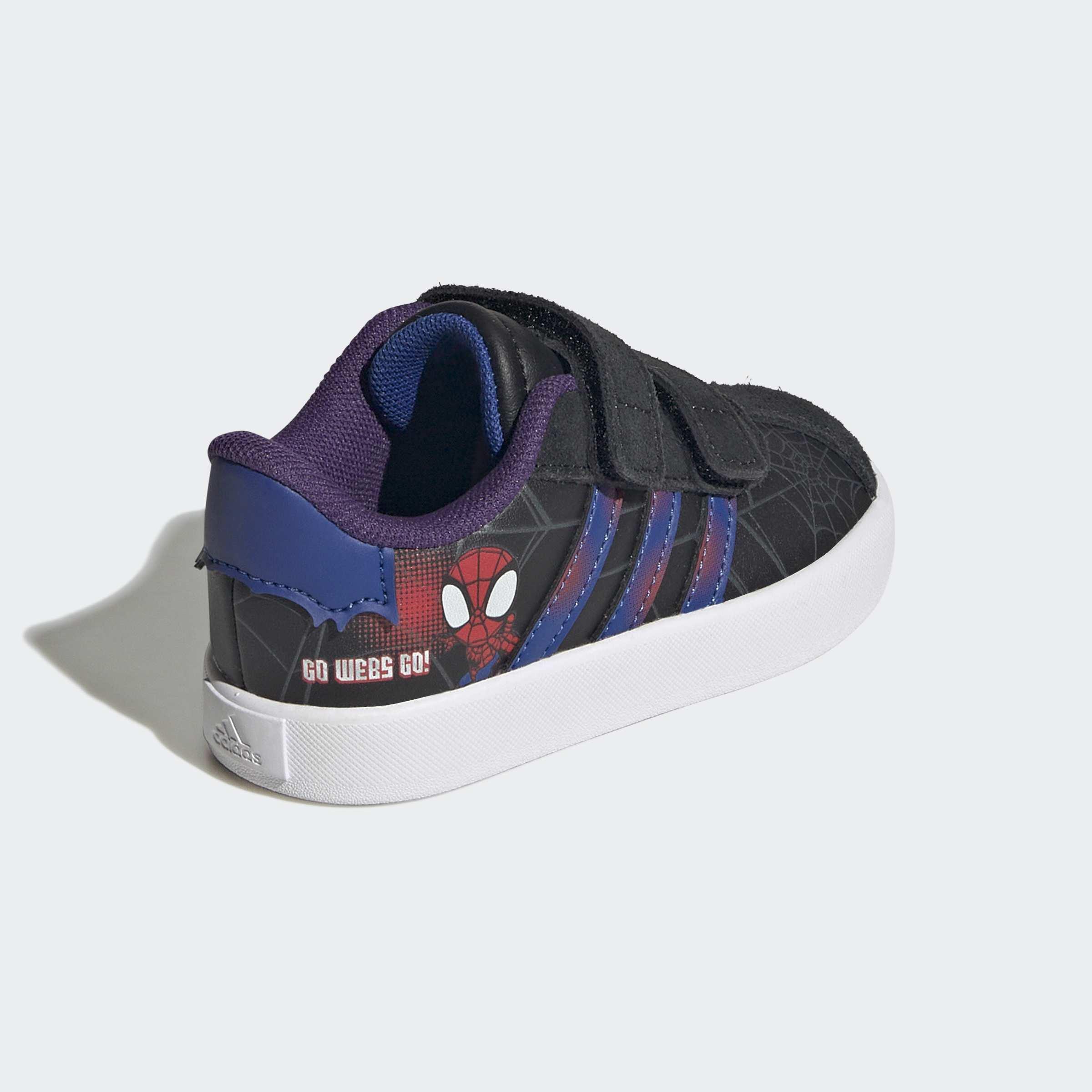 Kids Unisex adidas Marvel Spider-Man VL Court 3.0 Shoes Infants, Black, A701_ONE, large image number 3
