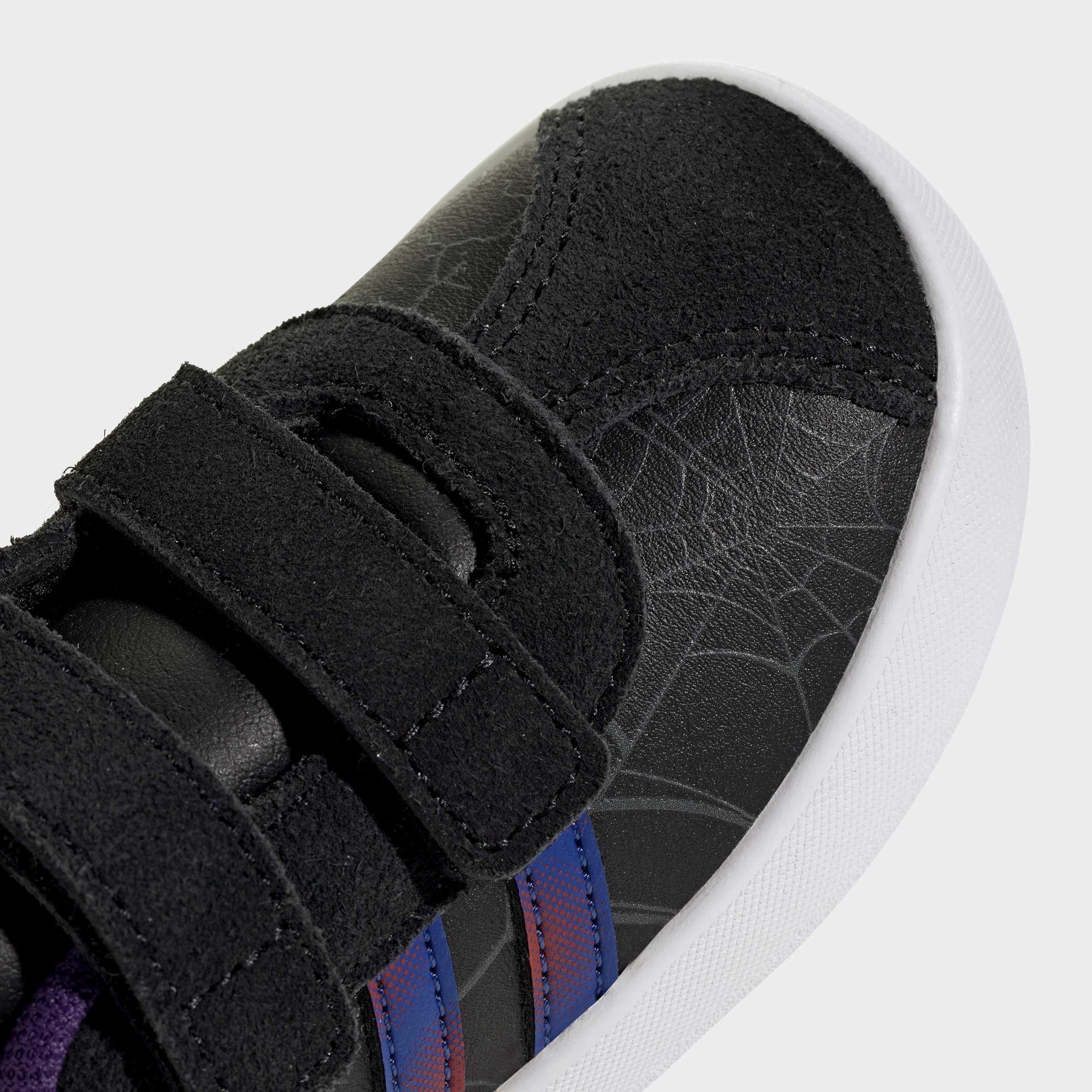 Kids Unisex adidas Marvel Spider-Man VL Court 3.0 Shoes Infants, Black, A701_ONE, large image number 4